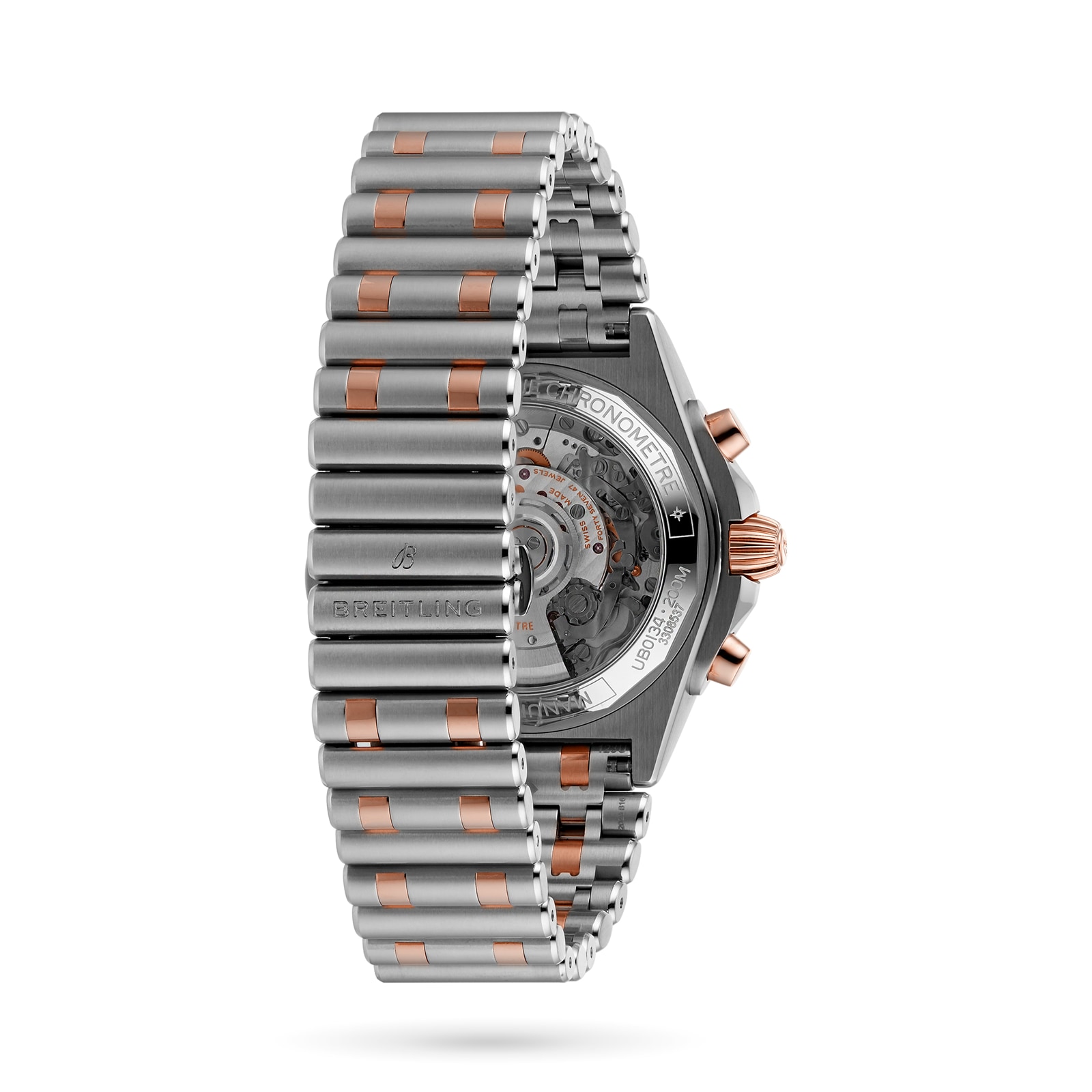 Replica Breitling Chronomat B01 42 Stainless Steel 18k Red Gold details UB0134101B1U1 3 Replica Breitling Chronomat B01 42 Stainless Steel 18k Red Gold details UB0134101B1U1