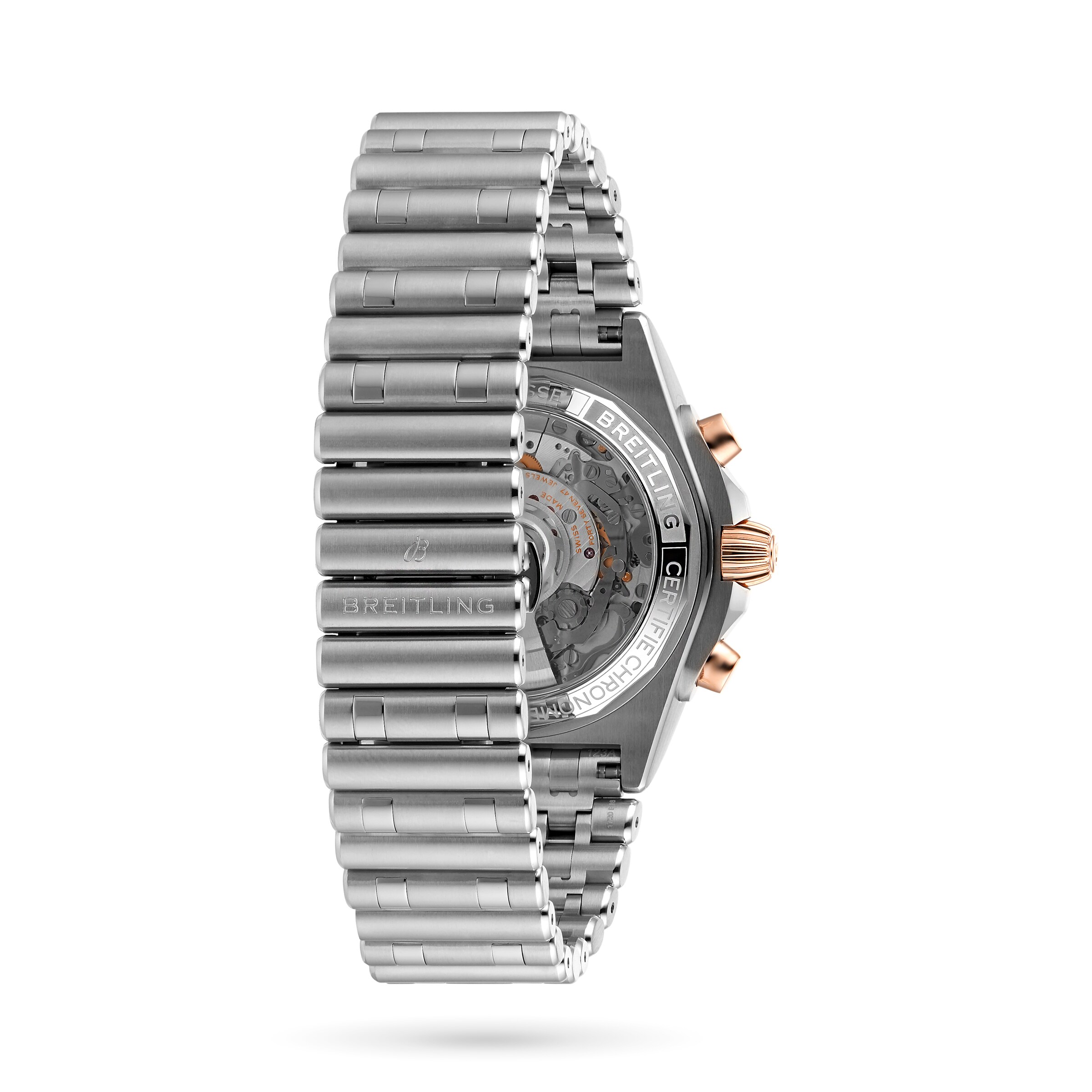 Replica Breitling Chronomat B01 42 Stainless Steel 18k Red Gold details IB0134101G1A1 3 Replica Breitling Chronomat B01 42 Stainless Steel 18k Red Gold details IB0134101G1A1