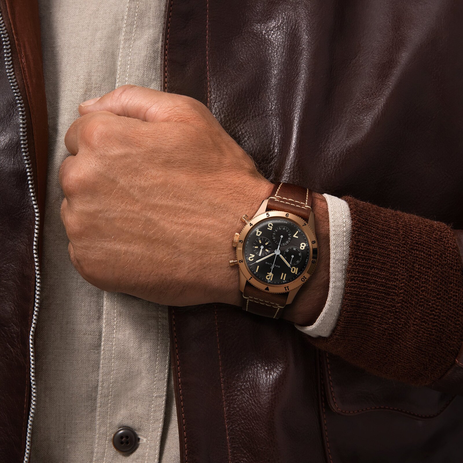 Replica Breitling Aviator 8 1953 Limited Edition Mens details RB0920131B1X1 3 Replica Breitling Aviator 8 1953 Limited Edition Mens details RB0920131B1X1