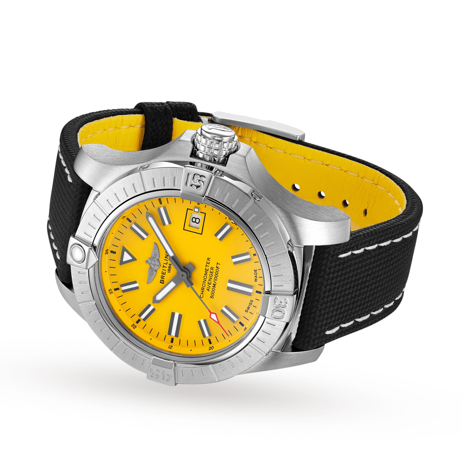 Replica Breitling Avenger Automatic 45 Seawolf Stainless Steel Leather Strap details A17319101I1X2 3 Replica Breitling Avenger Automatic 45 Seawolf Stainless Steel Leather Strap details A17319101I1X2