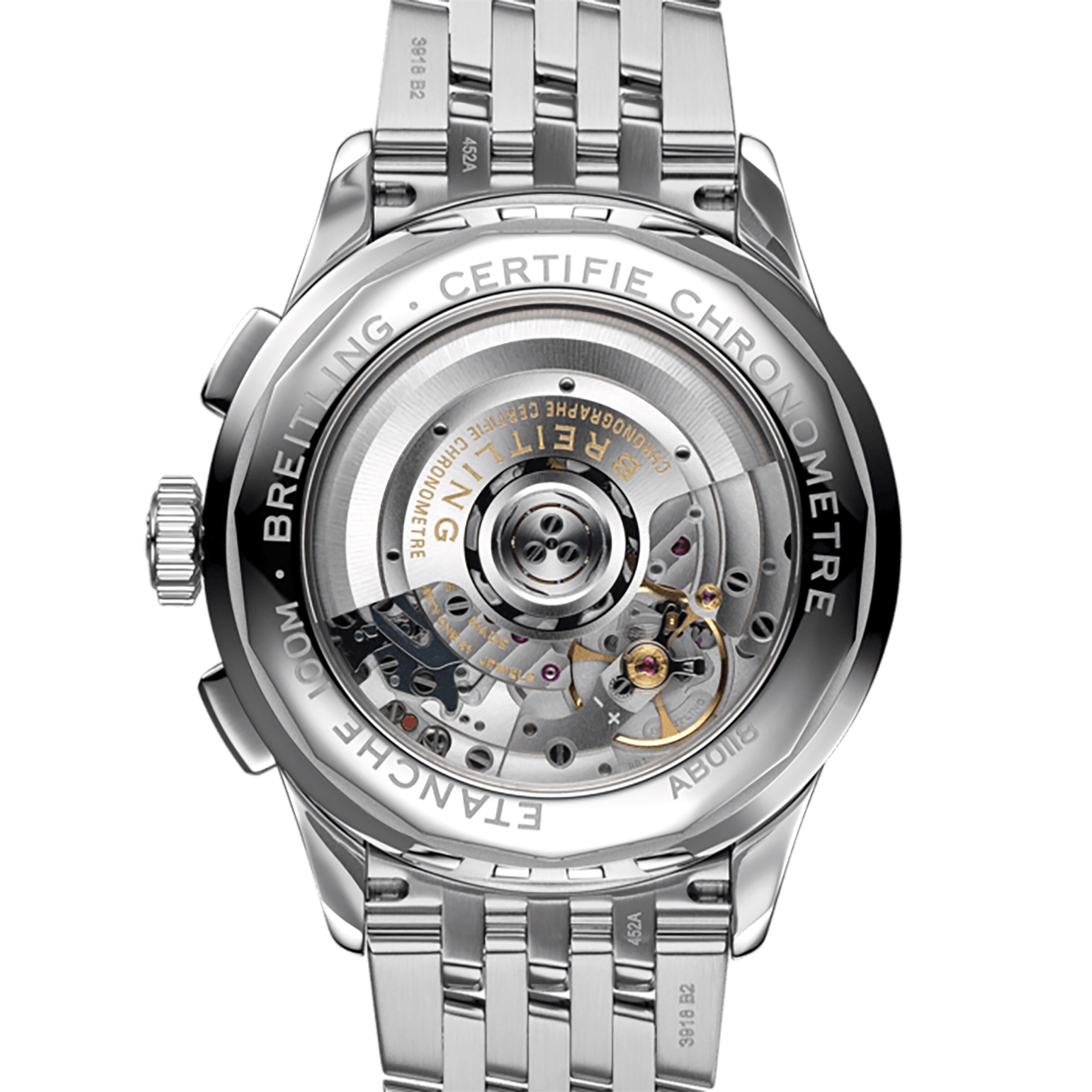 Replica Breitling Premier B01 Chronograph 42 Stainless Steel details AB0118221G1A1