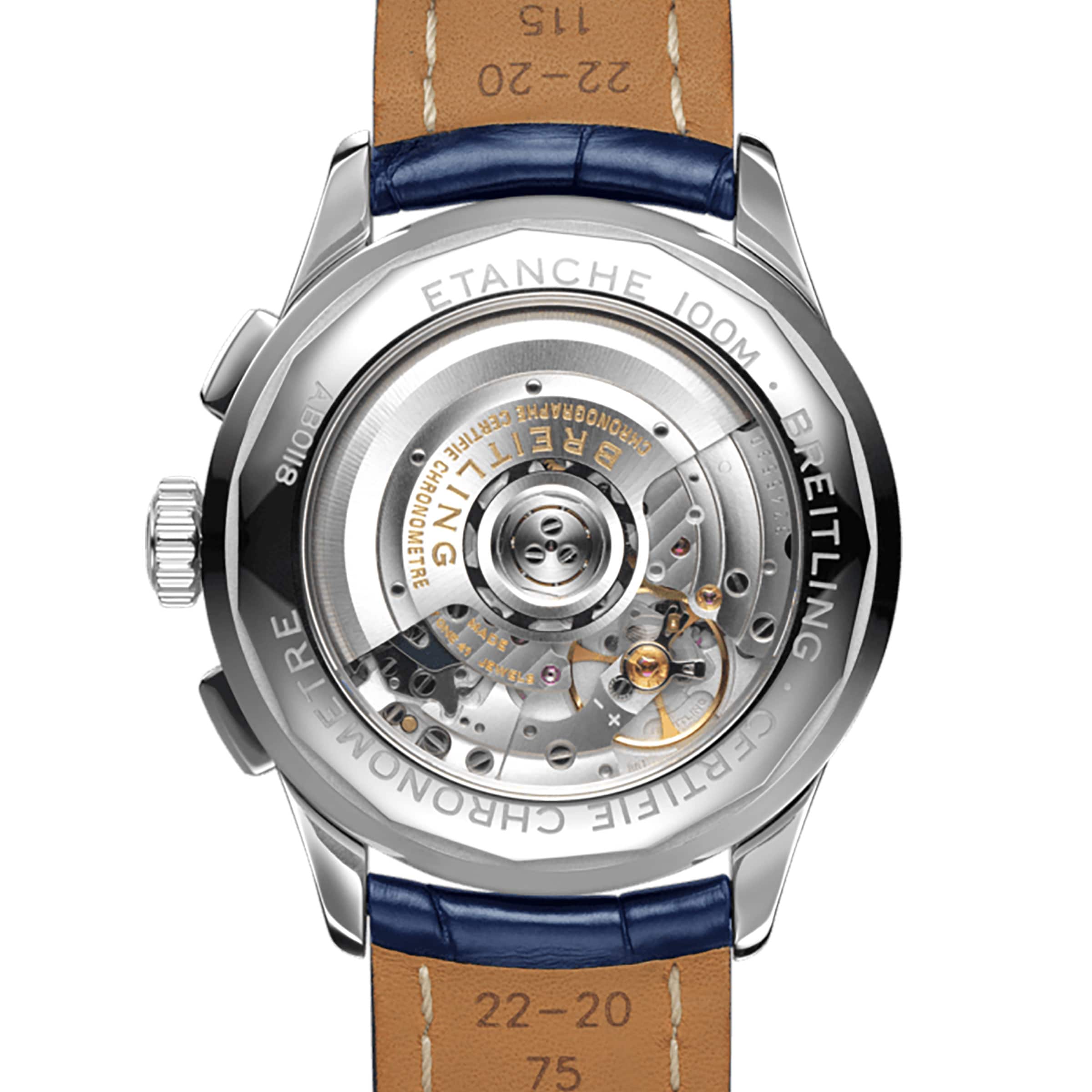 Replica Breitling Premier B01 Chronograph 42 Stainless Steel Leather Strap details AB0118A61C1P1 3 Replica Breitling Premier B01 Chronograph 42 Stainless Steel Leather Strap details AB0118A61C1P1