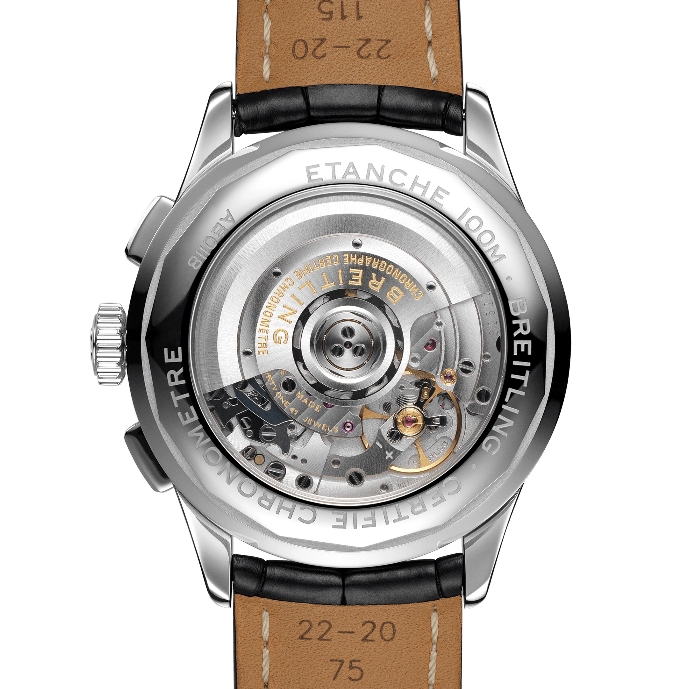 Replica Breitling Premier B01 Chronograph 42 Leather Strap details AB0118221G1P1