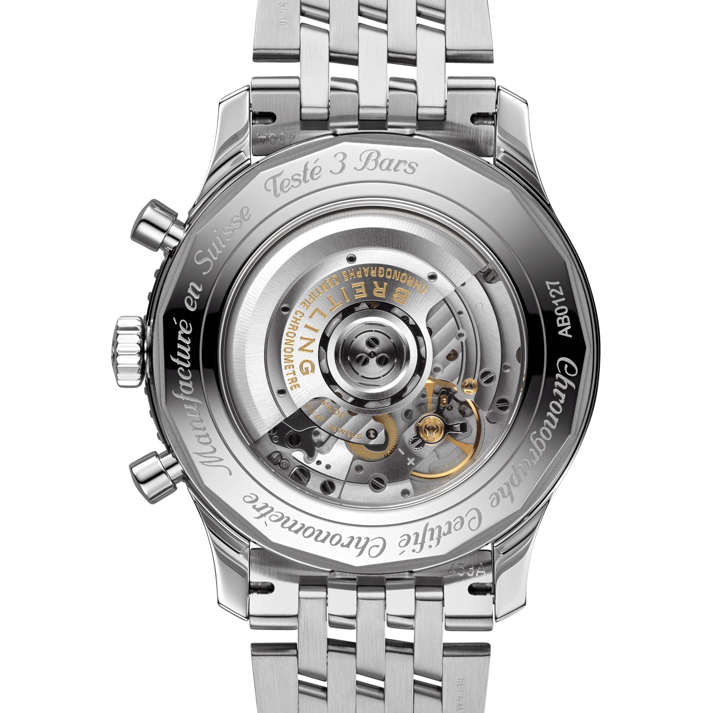 Replica Breitling Navitimer B01 Chronograph 46 Stainless Steel details AB0127211C1A1