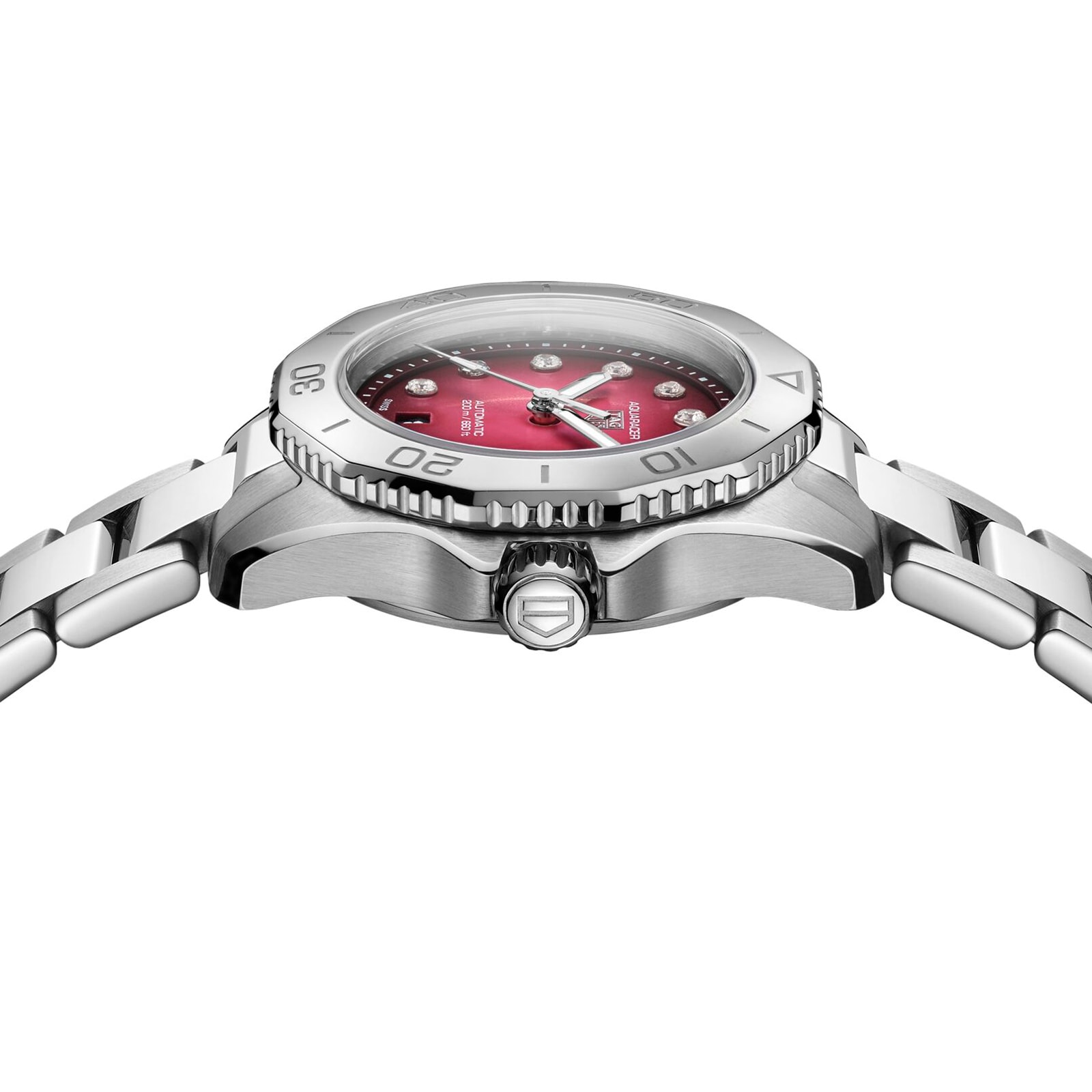 Replica TAG Heuer Aquaracer Professional 200 Date 30mm Ladies details Red WBP2414.BA0622