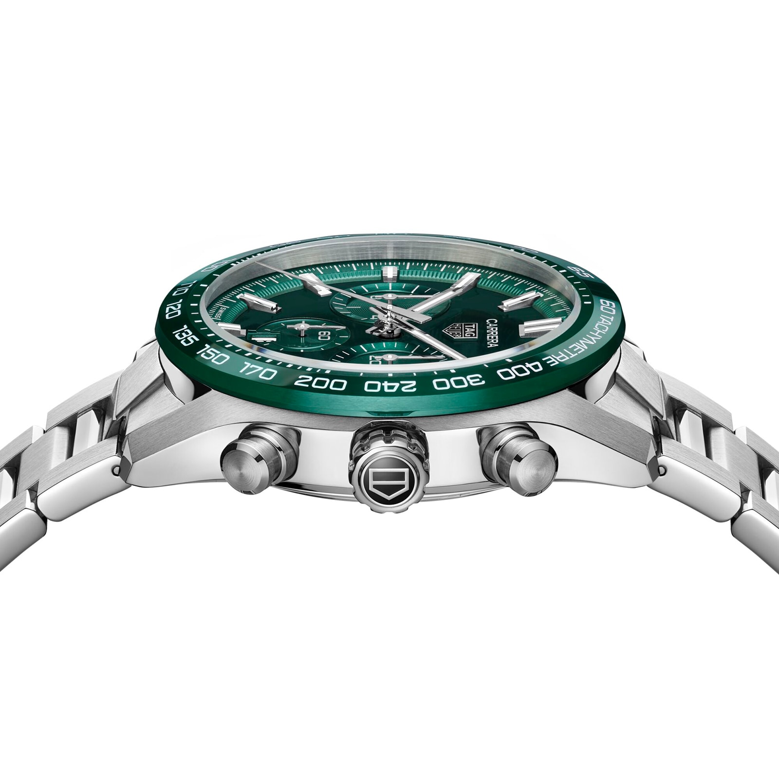 Replica TAG Heuer Carrera Chronograph 44mm Mens details Green Stainless Steel CBN2A1N.BA0643 3 Replica TAG Heuer Carrera Chronograph 44mm Mens details Green Stainless Steel CBN2A1N.BA0643