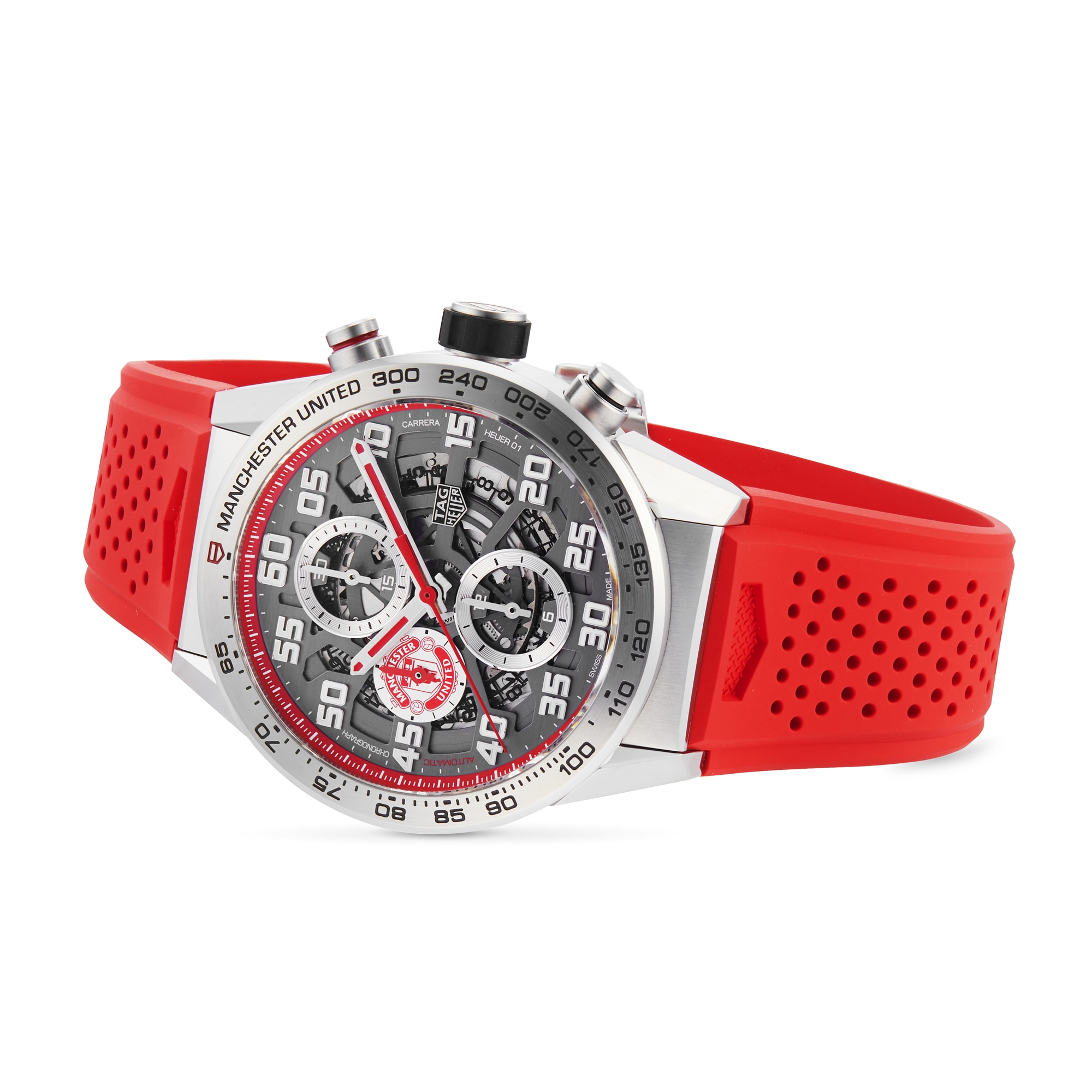 Replica TAG Heuer Carrera Manchester United Special Edition 43mm Mens details CAR201M.FT6156 3 Replica TAG Heuer Carrera Manchester United Special Edition 43mm Mens details CAR201M.FT6156