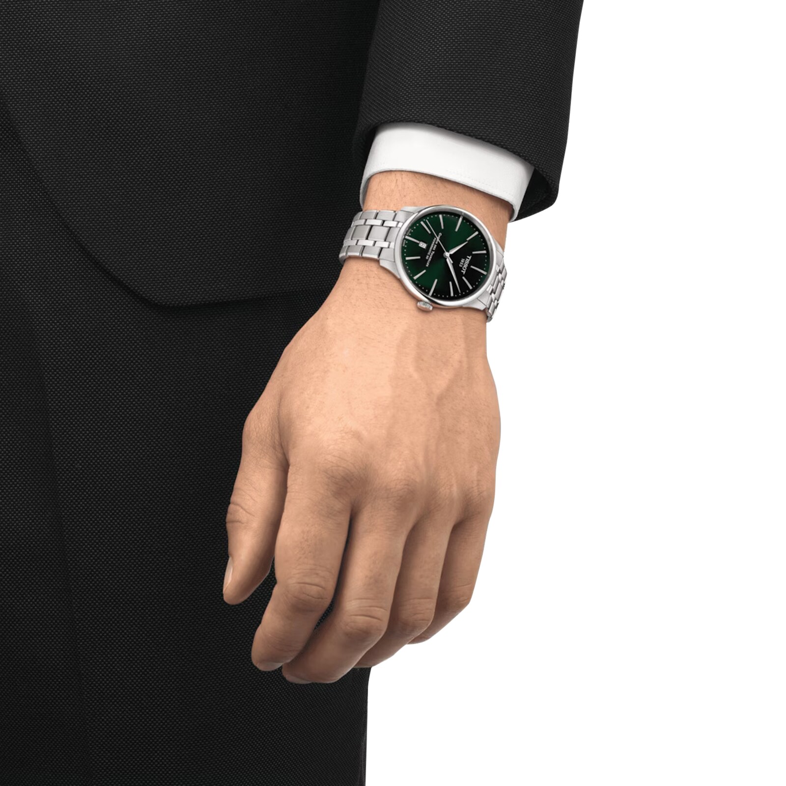 Replica Tissot Chemin Des Tourelles Powermatic 80 42mm Mens details Green T1394071109100