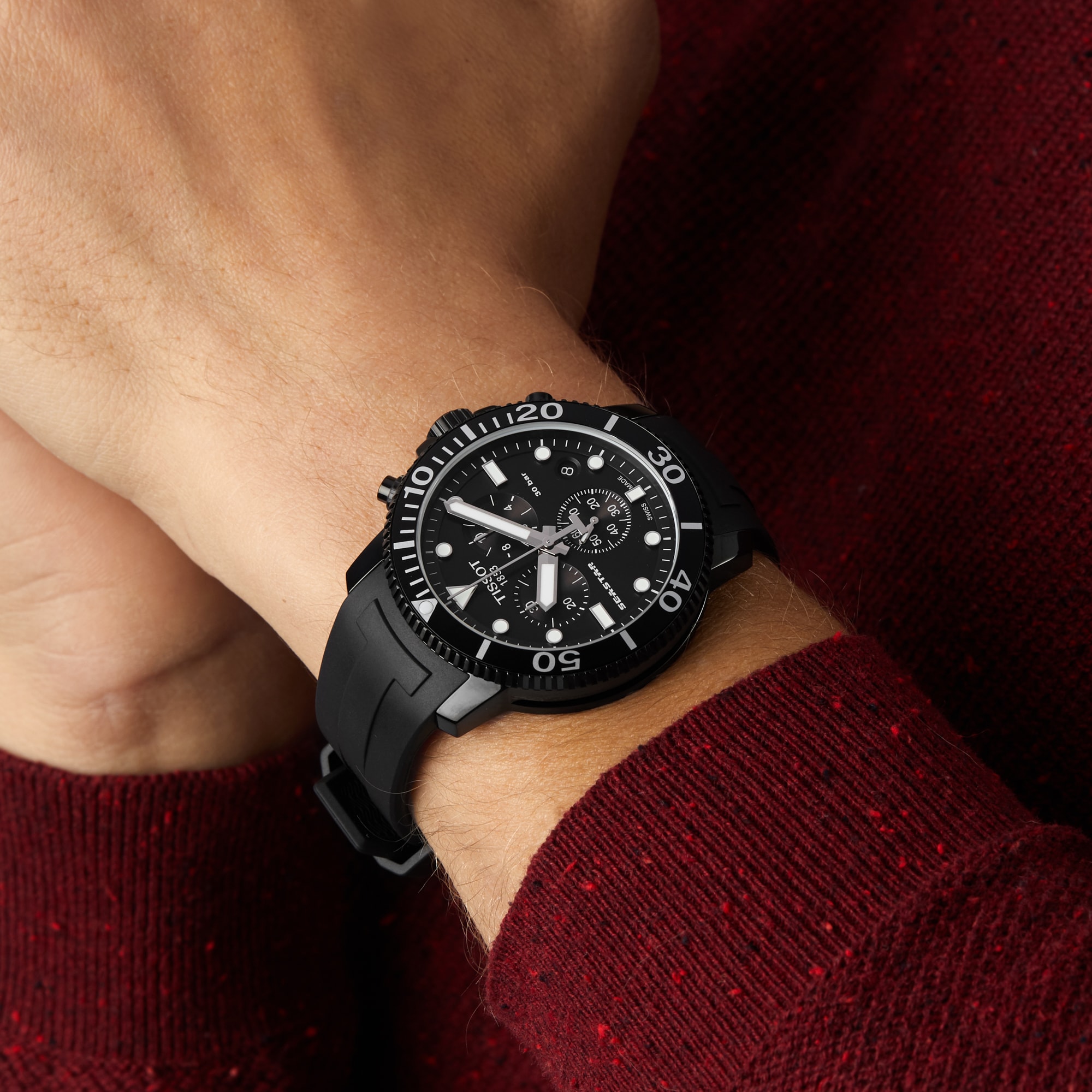 Replica Tissot T-Sport Seastar 44.5mm Mens details T1204173705102 3 Replica Tissot T-Sport Seastar 44.5mm Mens details T1204173705102