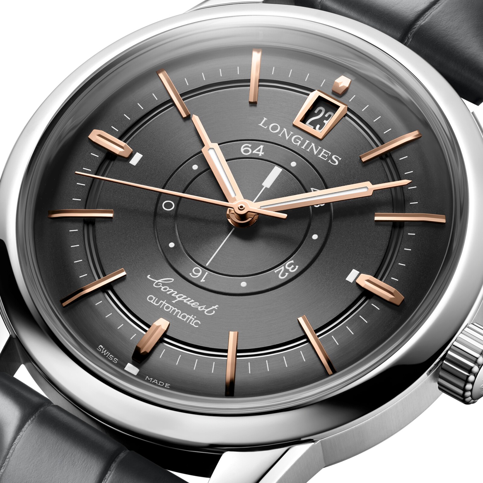 Replica Longines Conquest Heritage Central Power Reserve 38mm Mens details Grey L16484622