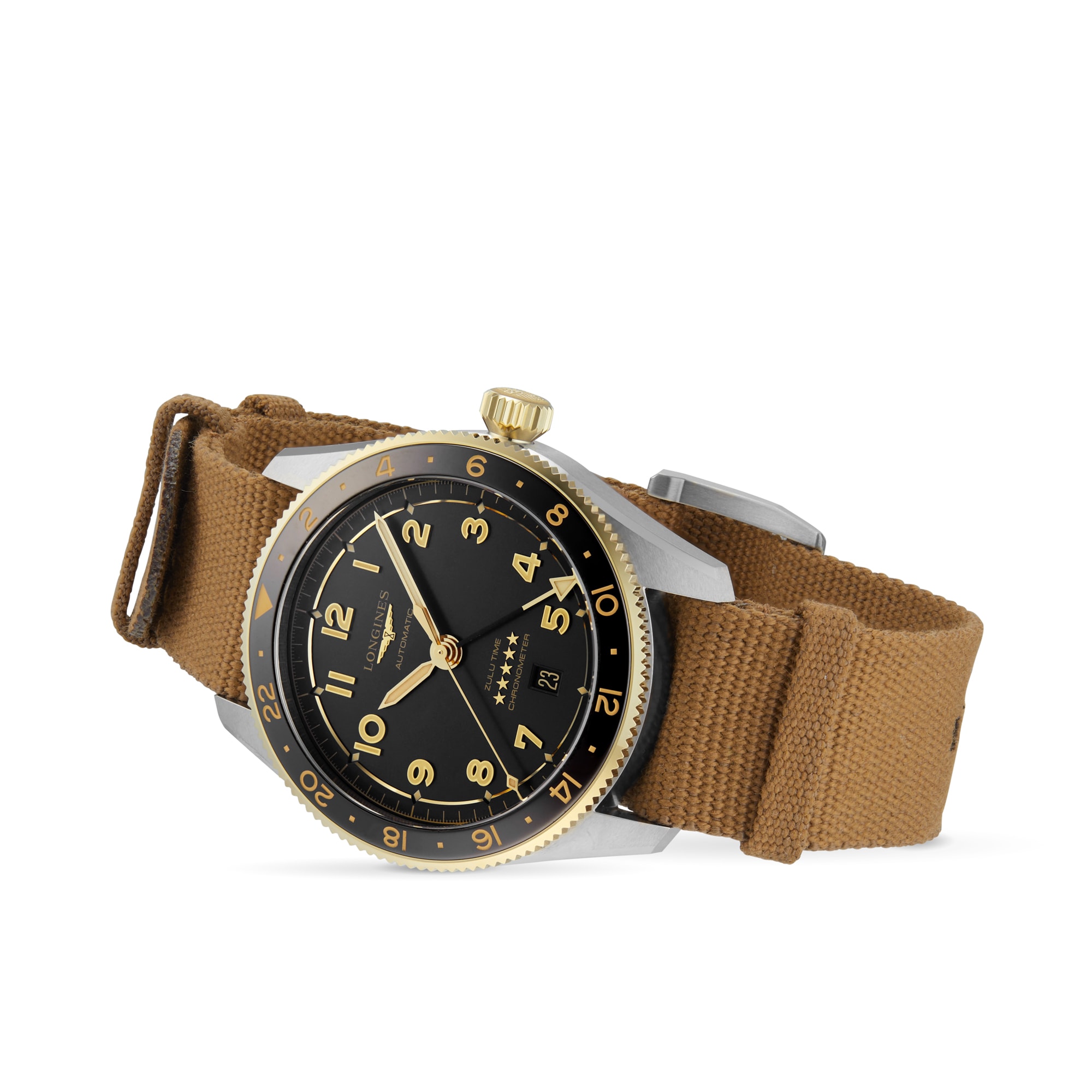 Replica Longines Spirit Zulu Time 42mm Mens details Black L38125539
