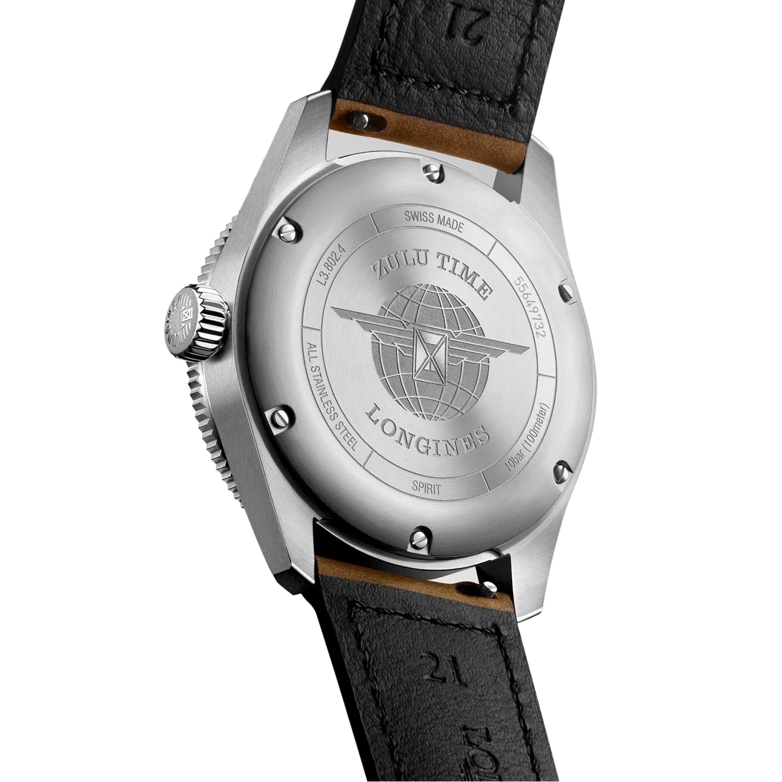 Replica Longines Spirit Zulu Time 39mm Mens details Black L38024632 3 Replica Longines Spirit Zulu Time 39mm Mens details Black L38024632