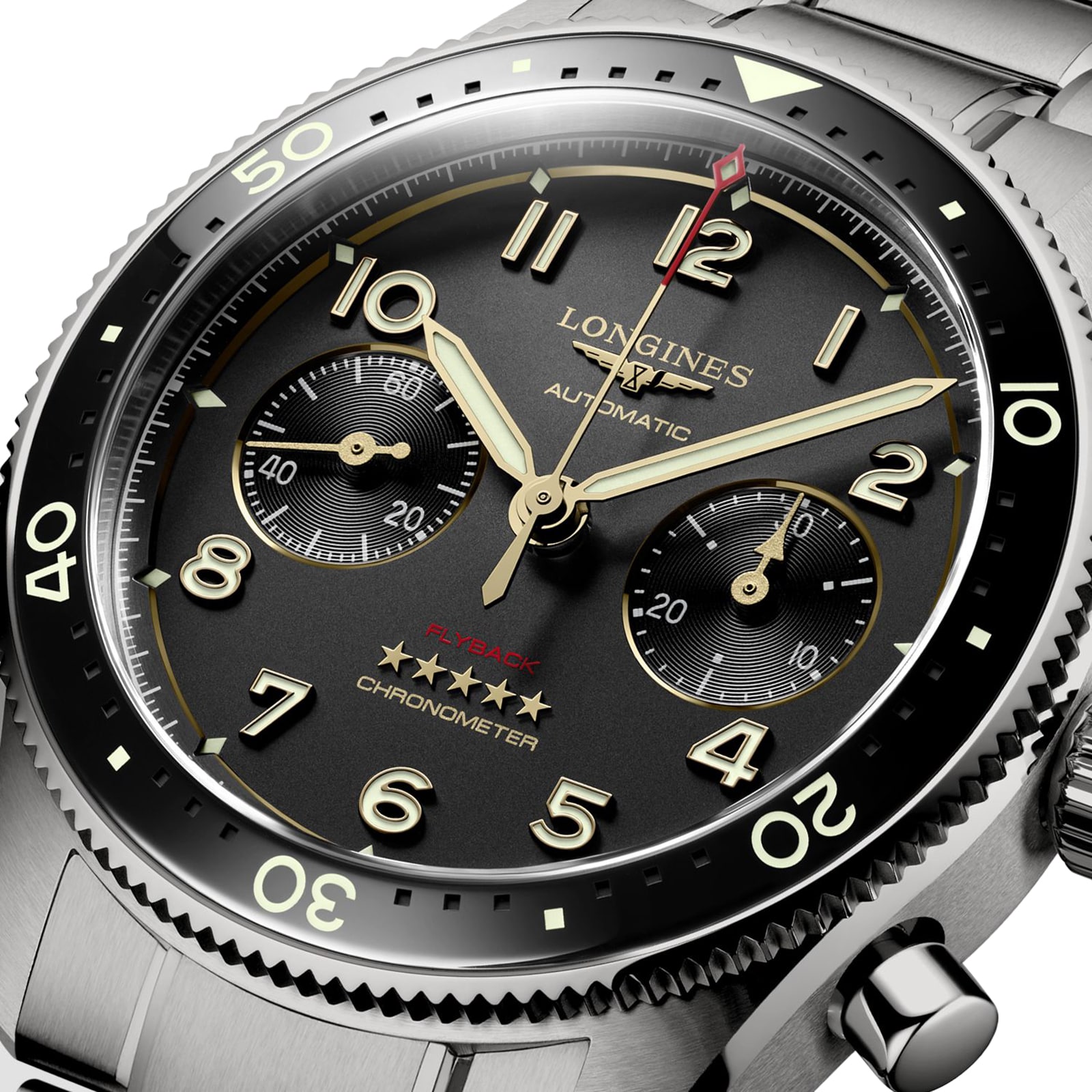 Replica Longines Spirit Flyback Titanium 42mm Mens details Grey L38211536