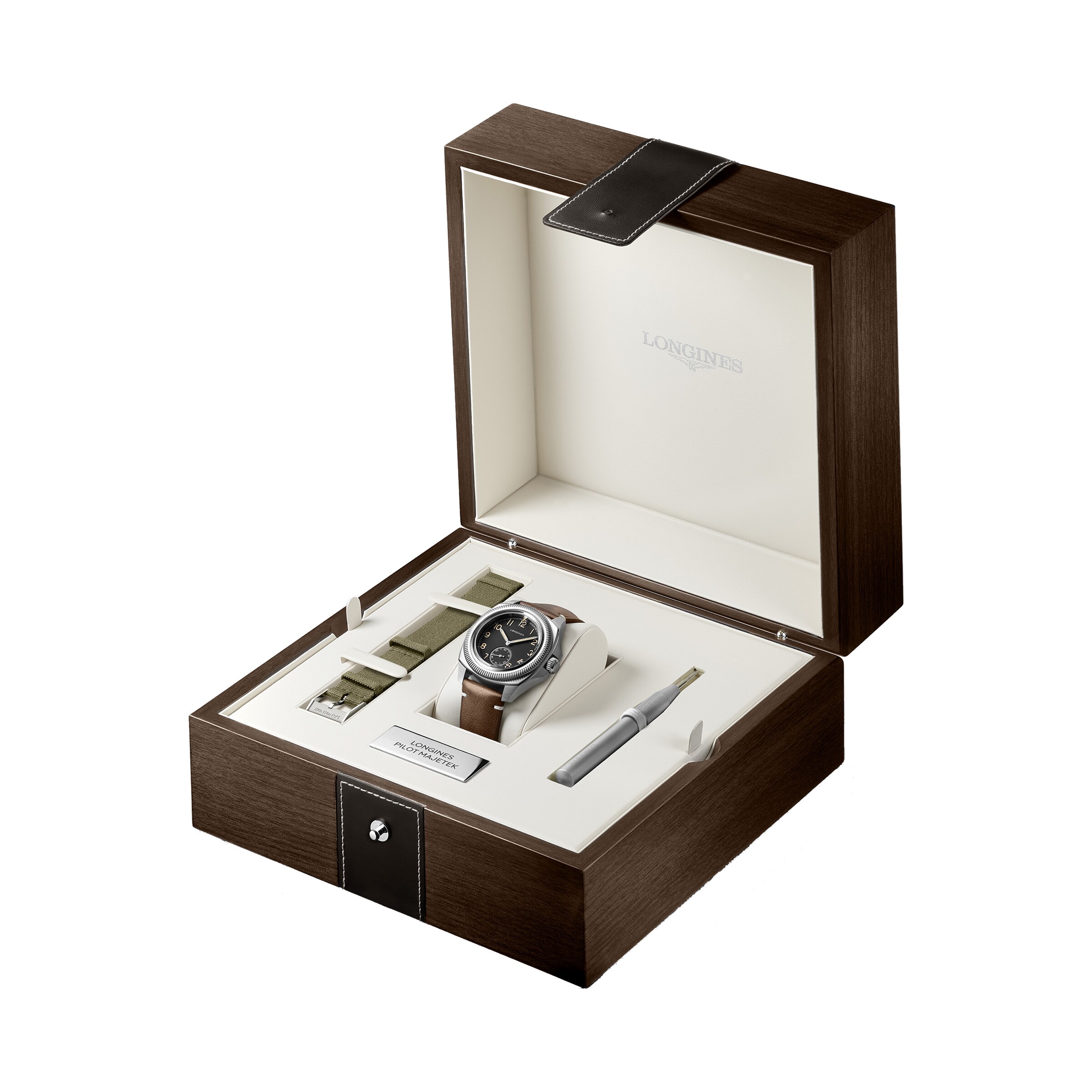 Replica Longines Pilot Majetek 43mm Mens details Set Box Edition L28384539