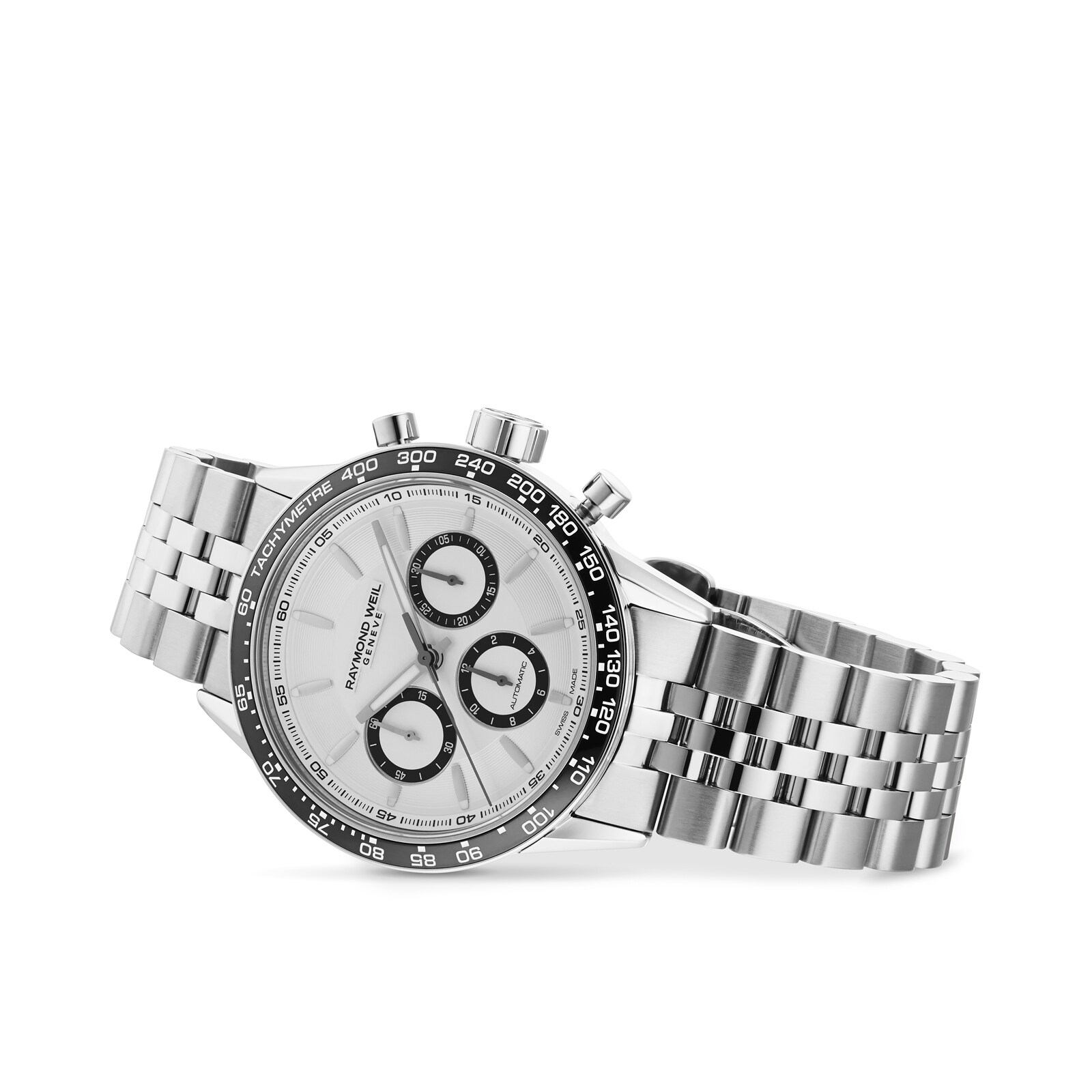 Replica Raymond Weil Freelancer 43.5mm Mens details White 7741-ST1-30021