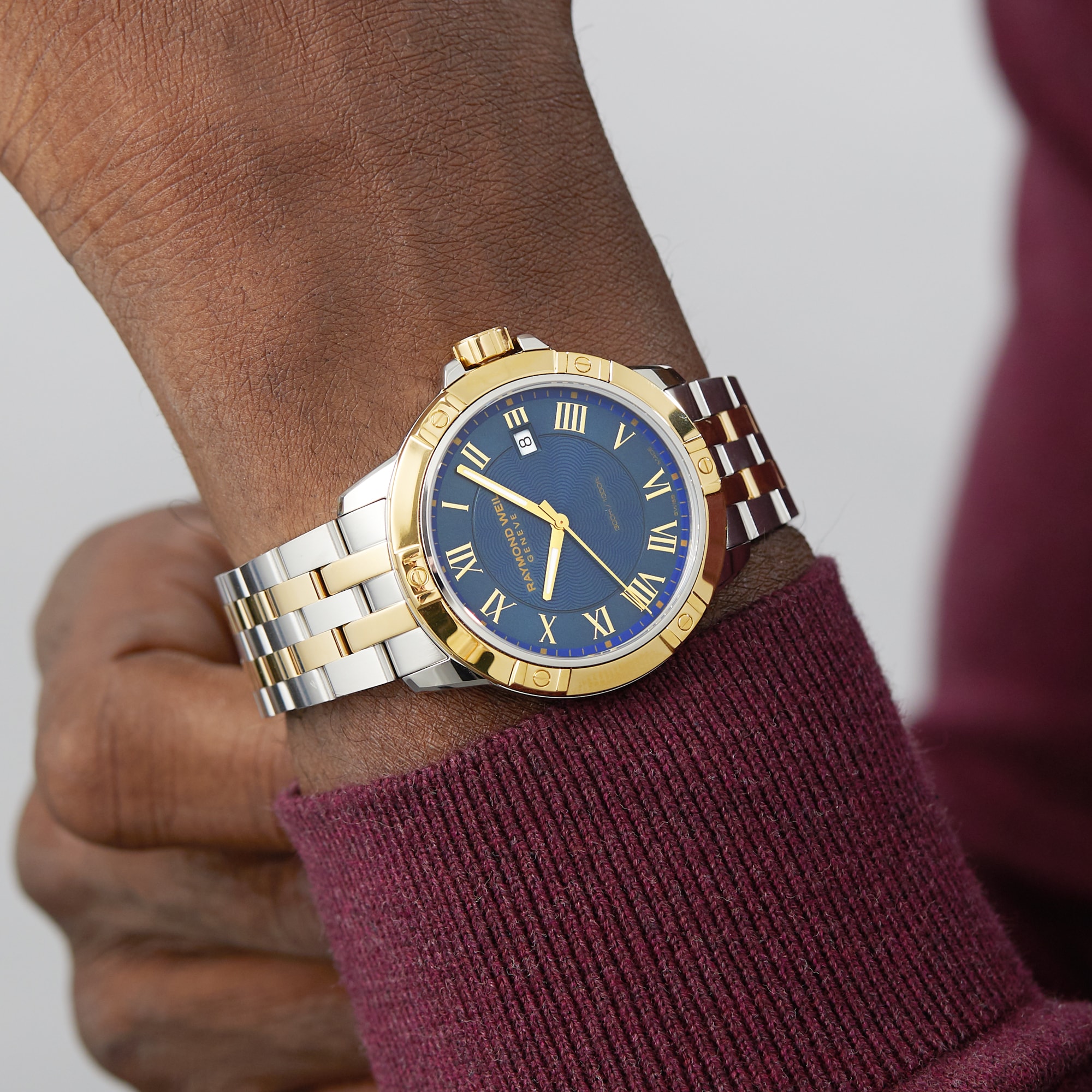 Replica Raymond Weil Tango Mens Classic Two-Tone Gold Steel details 41mm 8160-STP-00508