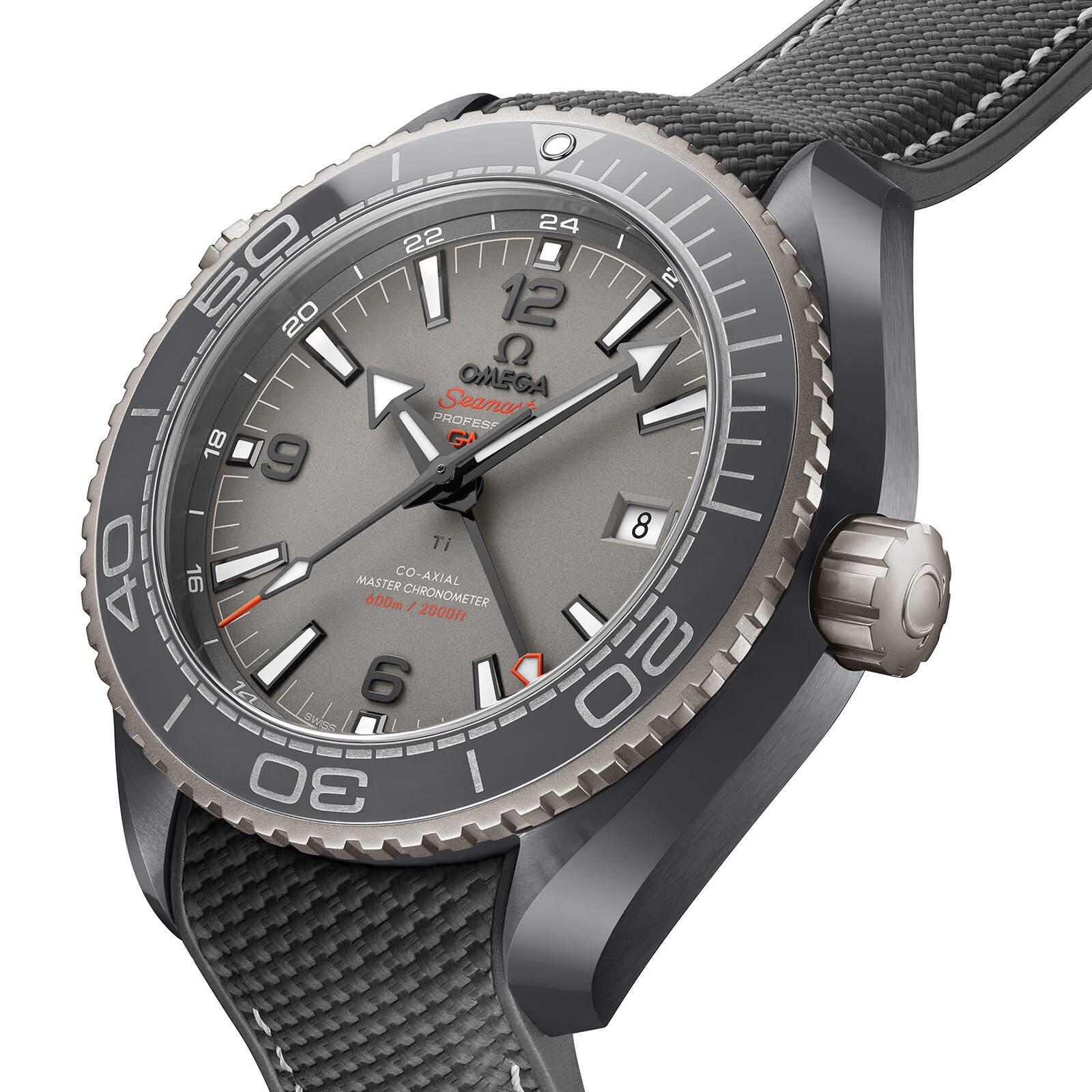 Replica Omega Seamaster Planet Ocean 600M Co-Axial Master Chronometer GMT 45.5mm Mens details Grey O21592462299002