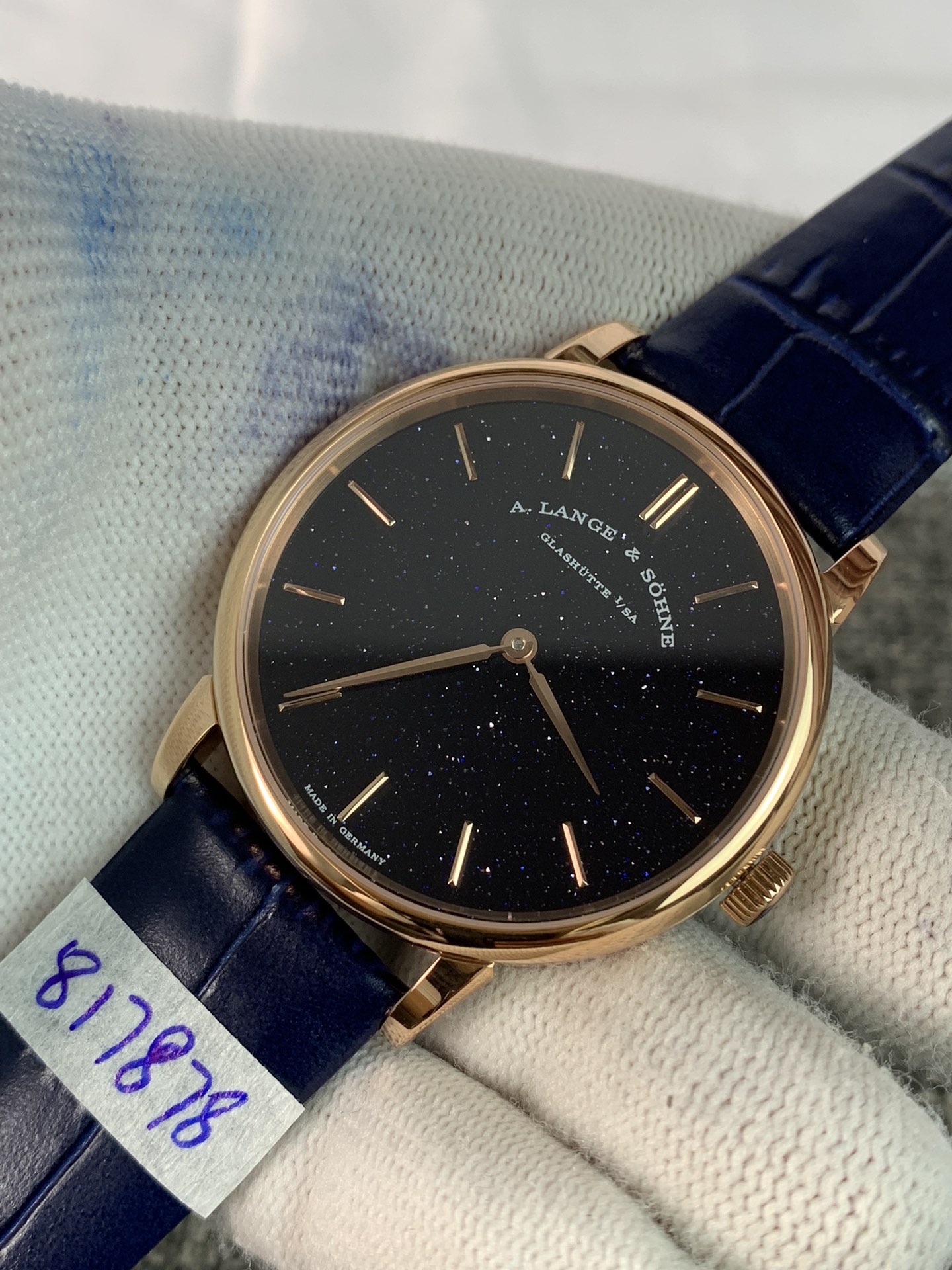 Replica A. Lange & Sohne Mens Saxonia Thin Pink Gold 211.088