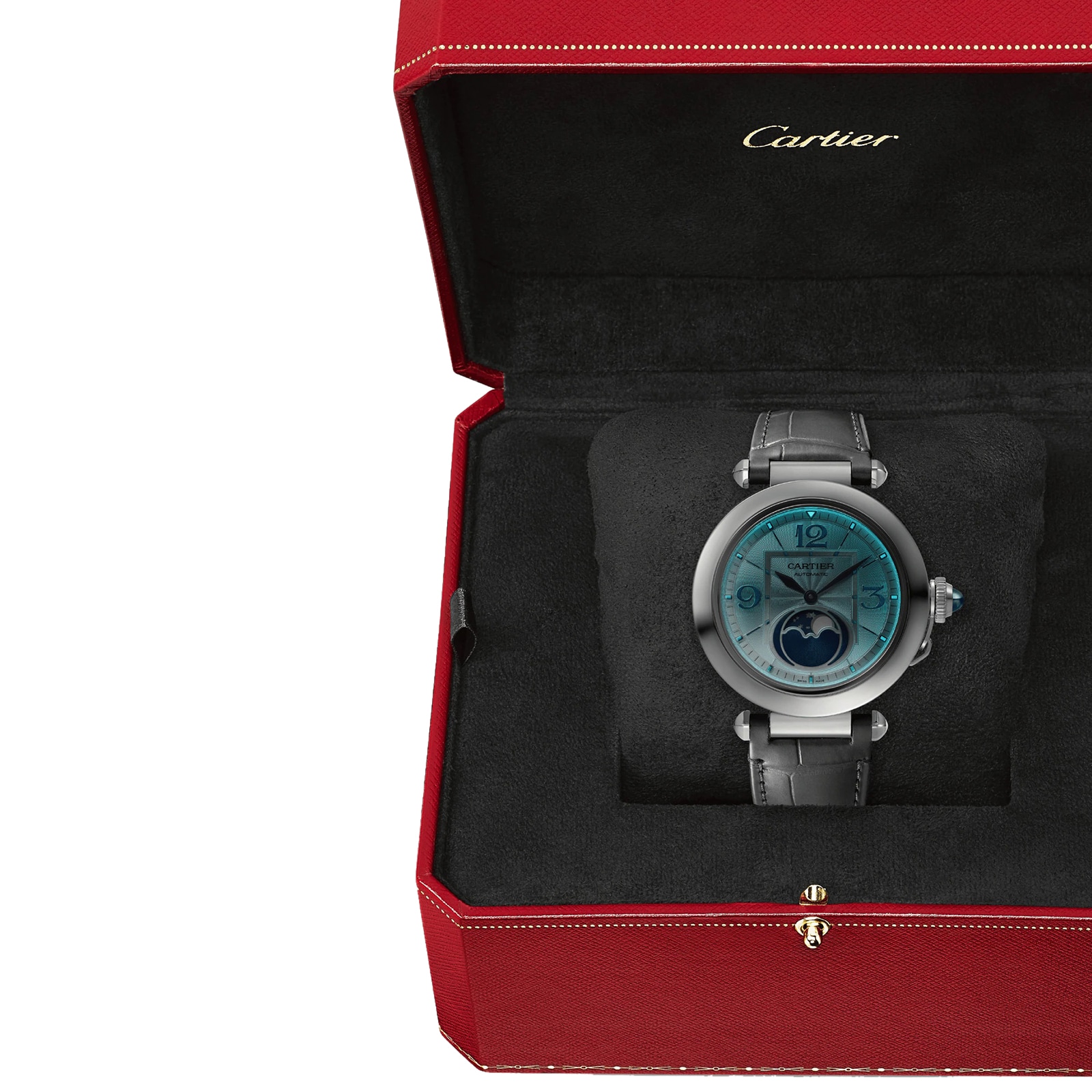Replica Cartier Pasha De Cartier details 41mm Automatic Movement Steel Interchangeable Leather Straps WSPA0030 4 Replica Cartier Pasha De Cartier details 41mm Automatic Movement Steel Interchangeable Leather Straps WSPA0030