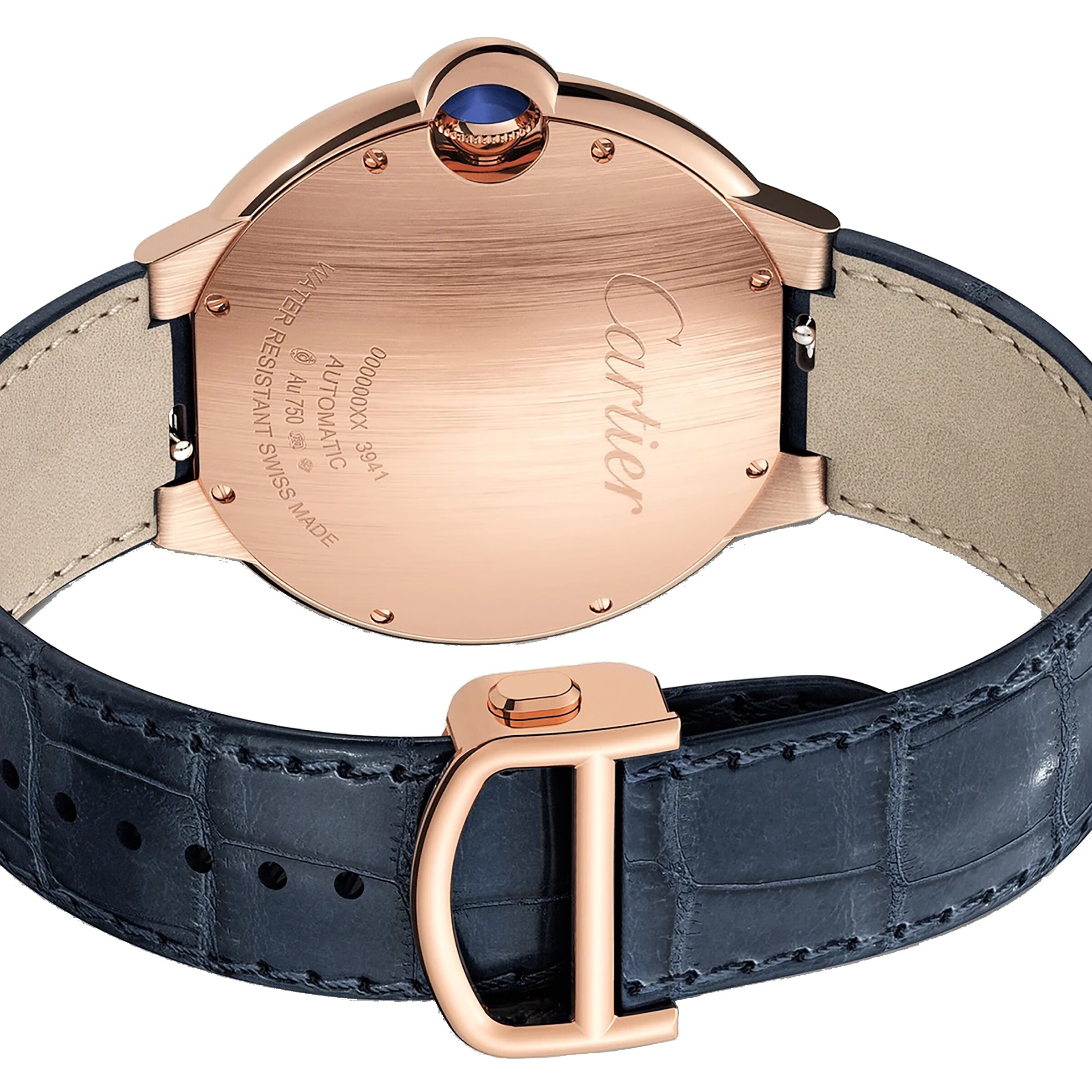Replica Cartier Ballon Bleu de details 42 mm 18K rose gold leather WGBB0036 4 Replica Cartier Ballon Bleu de details 42 mm 18K rose gold leather WGBB0036