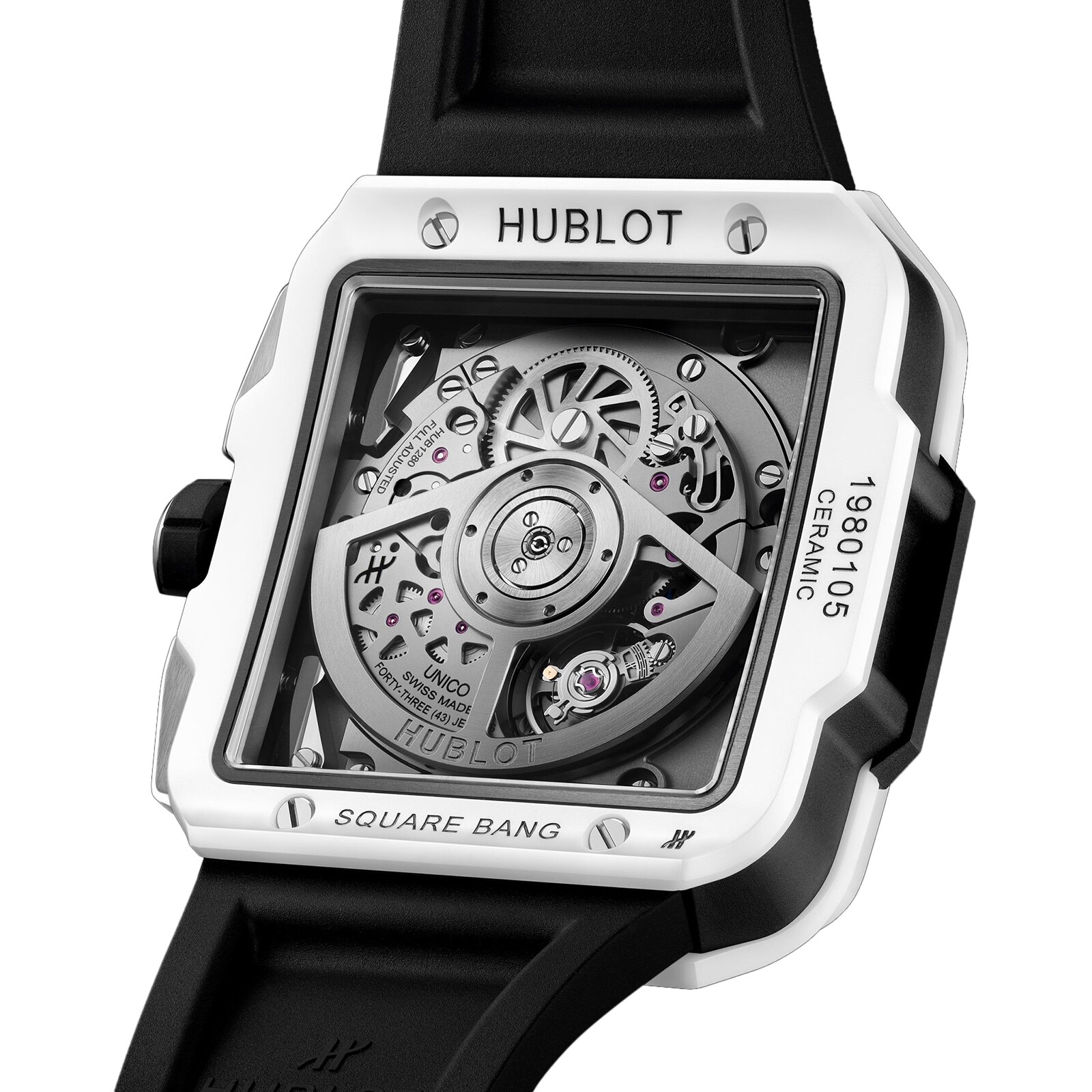 Replica Hublot Square Bang Unico White Ceramic 42mm 821.HX.0170.RX