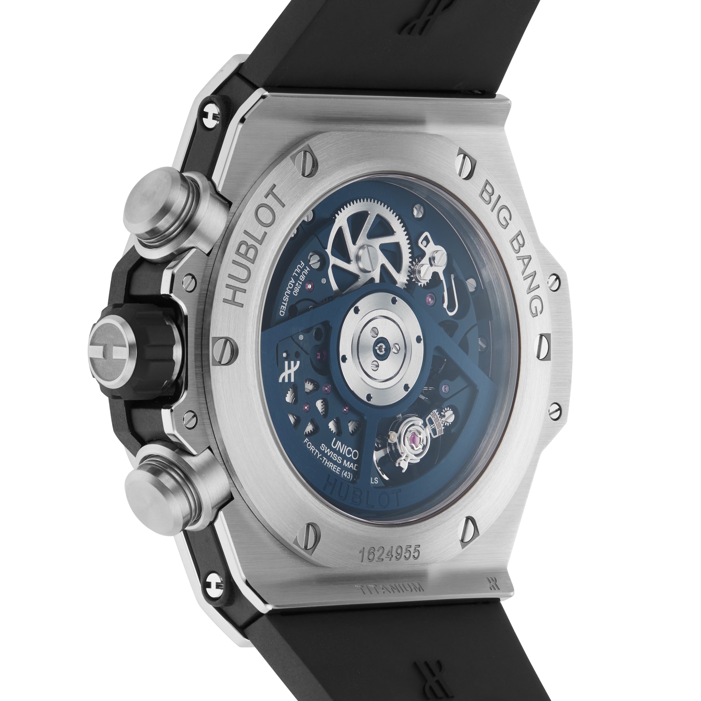 Replica Hublot Big Bang Unico Titanium Blue 44mm Mens details 421.NX.5170.RX 4 Replica Hublot Big Bang Unico Titanium Blue 44mm Mens details 421.NX.5170.RX