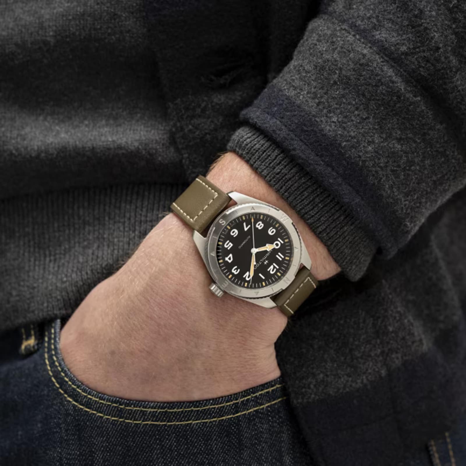 Replica Hamilton Khaki Field Expedition 41mm Mens details Black H70315830