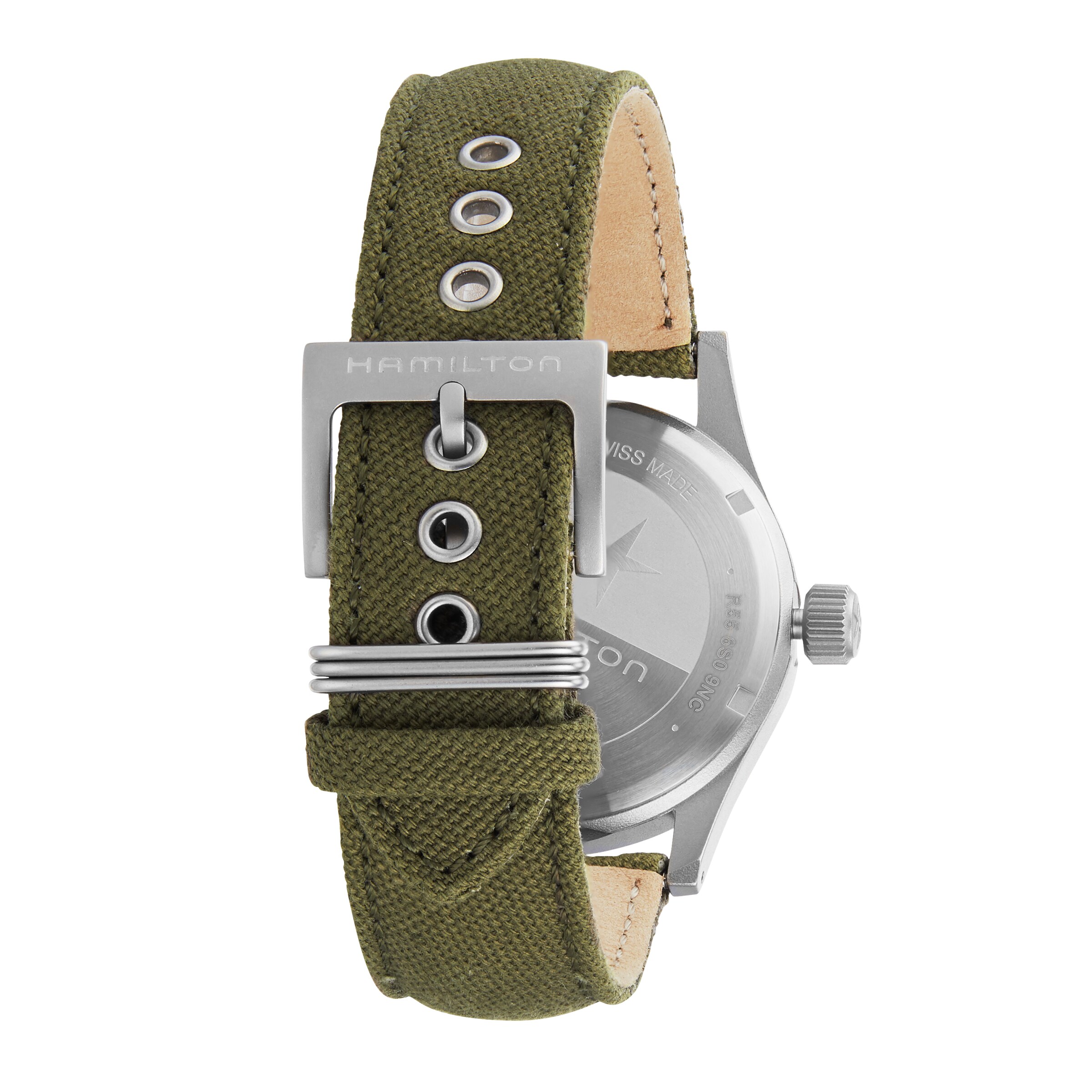 Replica Hamilton Khaki Field Mechanical 38mm Mens details Green H69439363