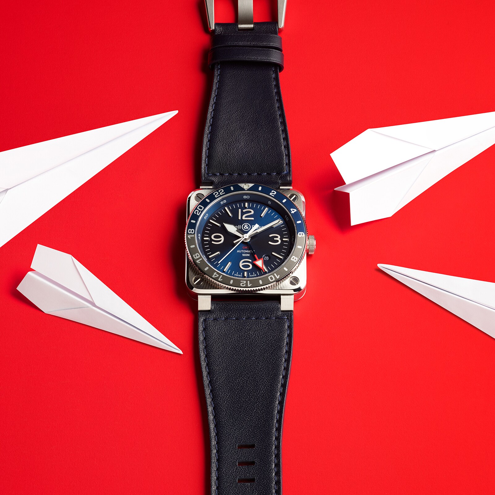 Replica Bell & Ross BR 03-93 GMT BLUE 42MM BR0393-BLU-ST/SCA 4 Replica Bell & Ross BR 03-93 GMT BLUE 42MM BR0393-BLU-ST/SCA