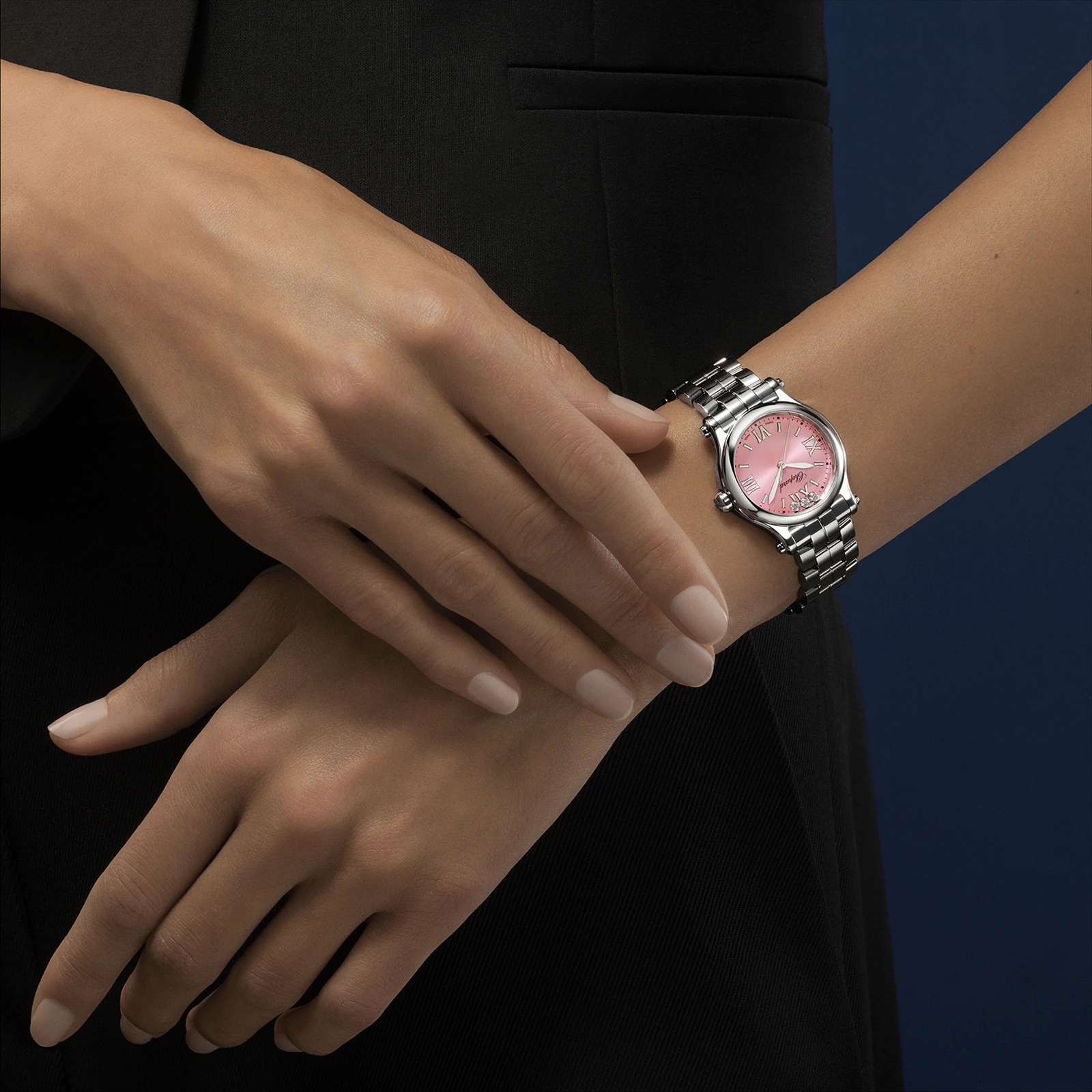 Replica Chopard Happy Sport 30mm Quartz Lucent Steel Diamonds - Pink 278590-3012 4 Replica Chopard Happy Sport 30mm Quartz Lucent Steel Diamonds - Pink 278590-3012
