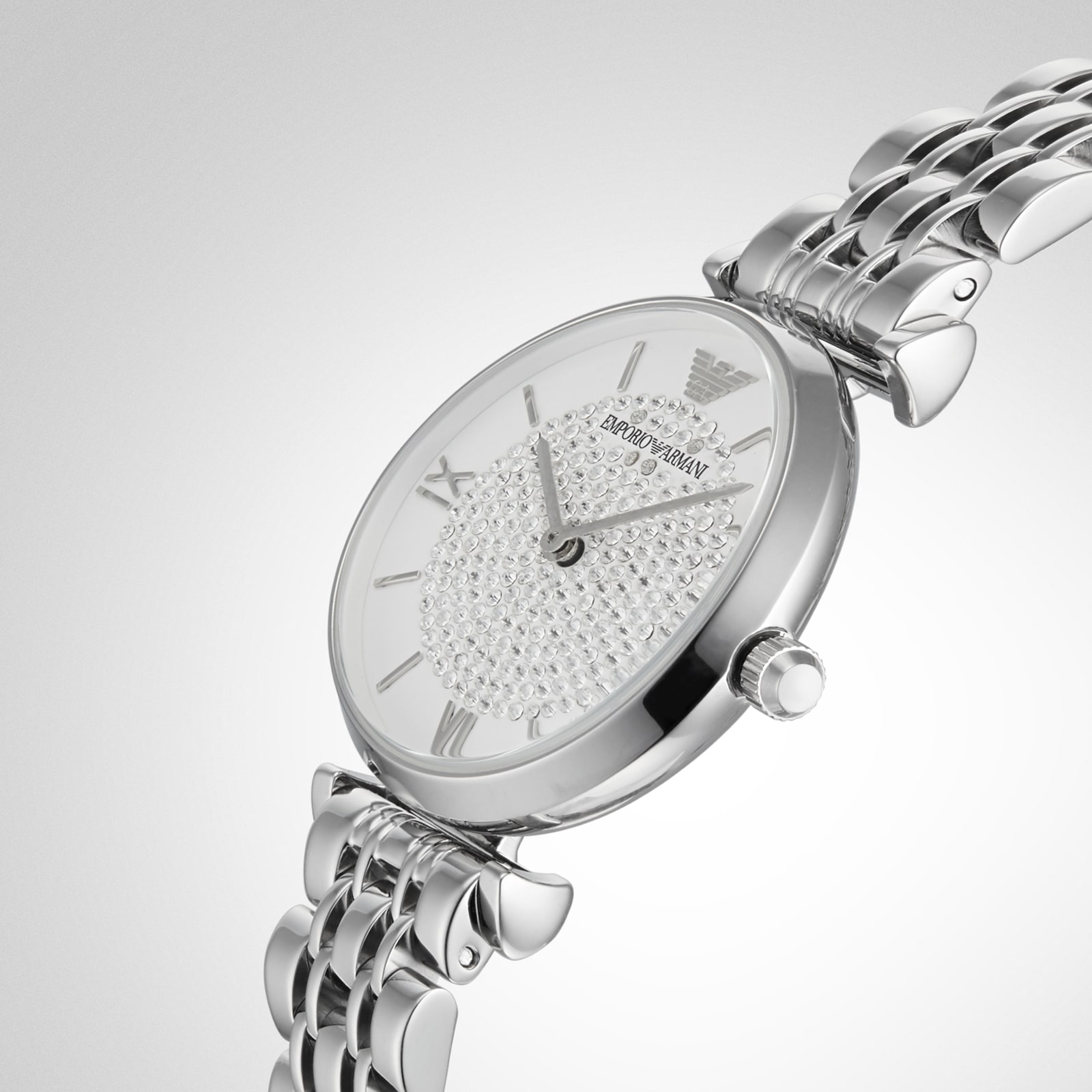 Replica Emporio Armani T-Bar Stainless Steel Ladies details AR1925