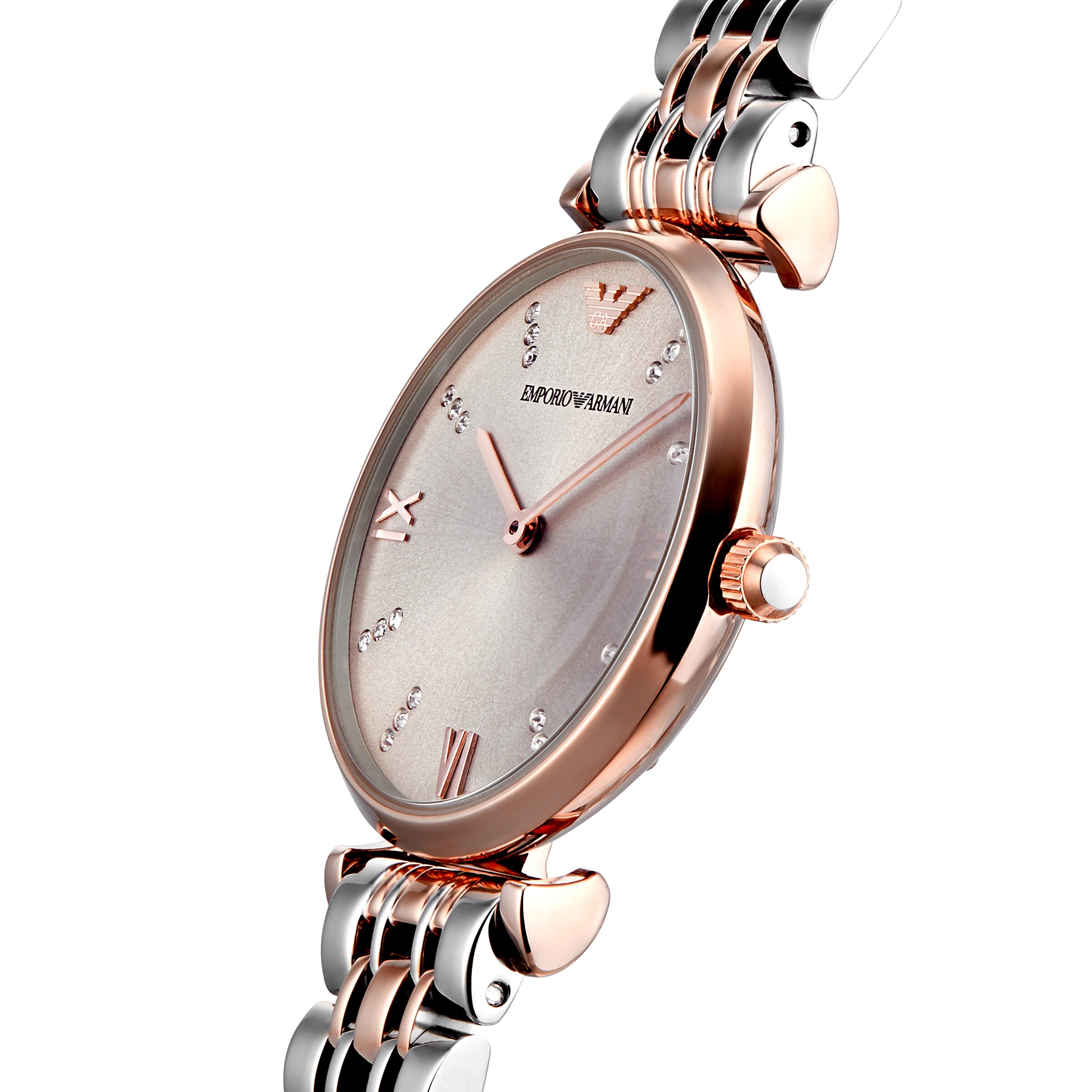 Replica Emporio Armani T-Bar Rose Gold Tone Two Tone Ladies details AR1840 4 Replica Emporio Armani T-Bar Rose Gold Tone Two Tone Ladies details AR1840