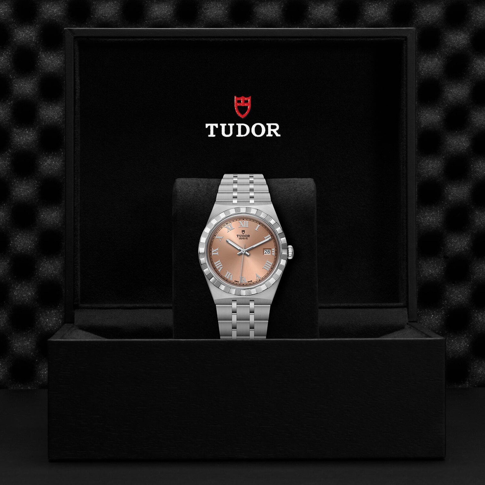 Replica Tudor Royal 38mm Steel Case Salmon Dial M28500-0007