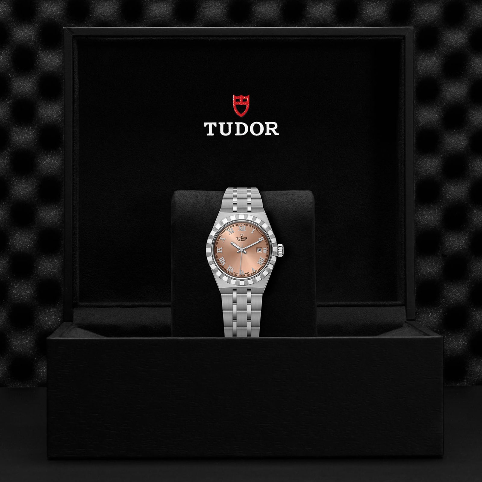 Replica Tudor Royal 28mm Steel Case Salmon Dial M28300-0008