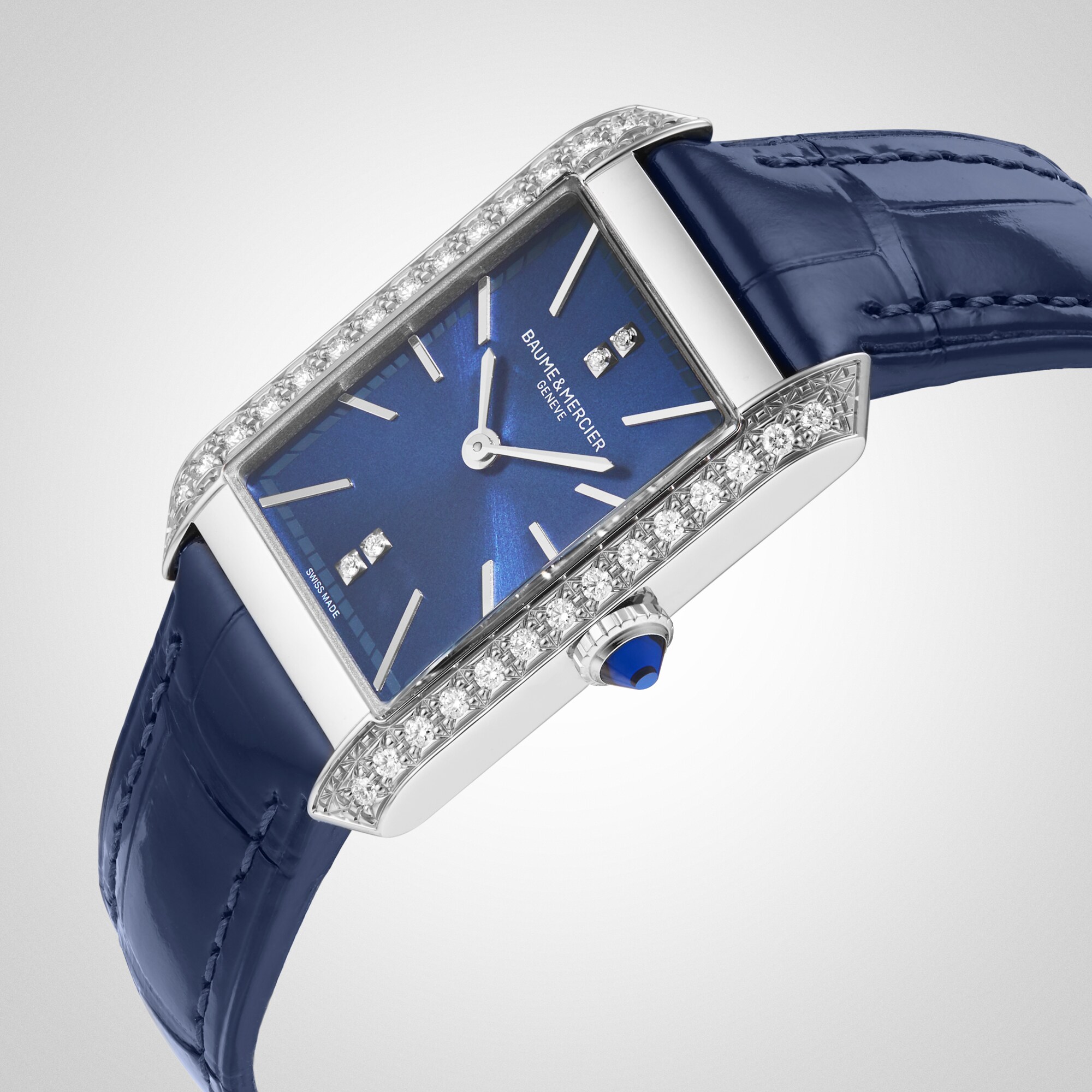 Replica Baume & Mercier Hampton Quartz 22mm Ladies details Blue BM0A10709 4 Replica Baume & Mercier Hampton Quartz 22mm Ladies details Blue BM0A10709