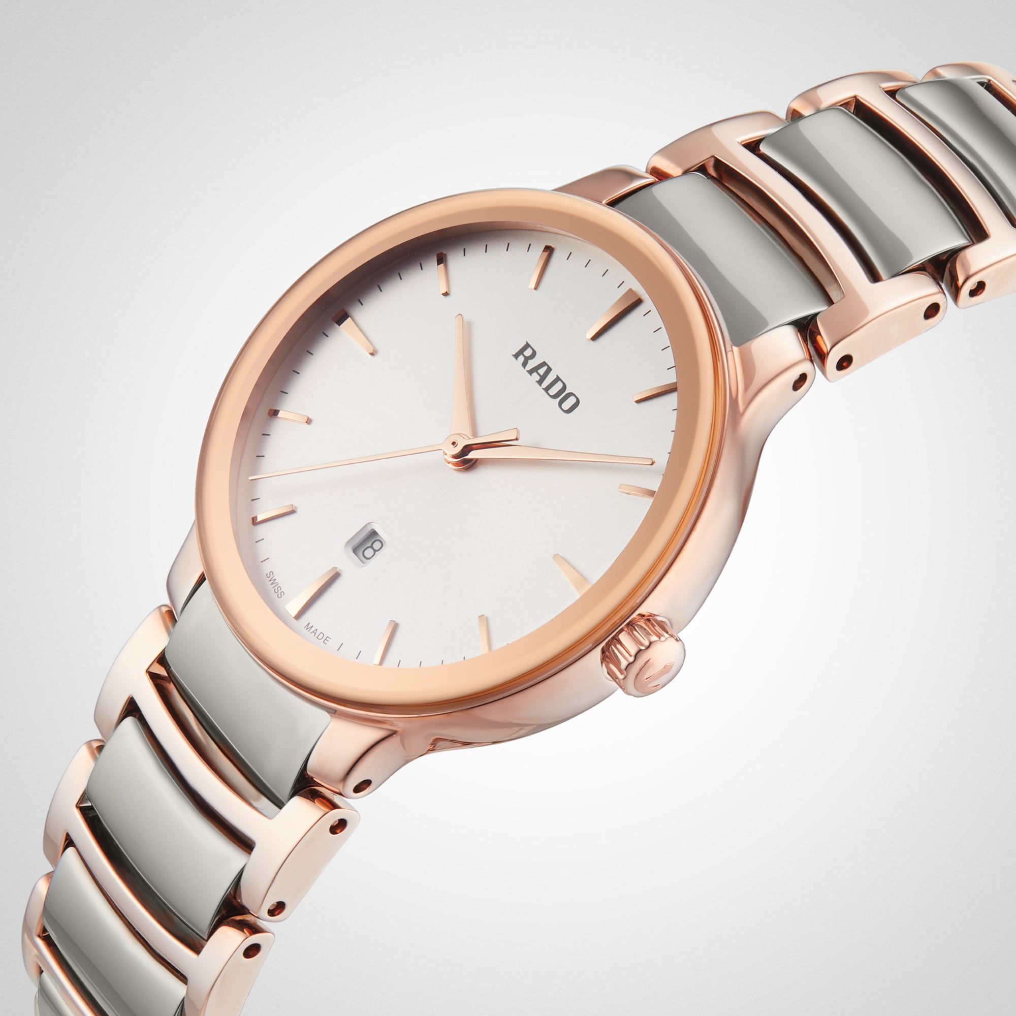 Replica Rado Centrix 30mm Stainless Steel Ladies details Silver R30024012