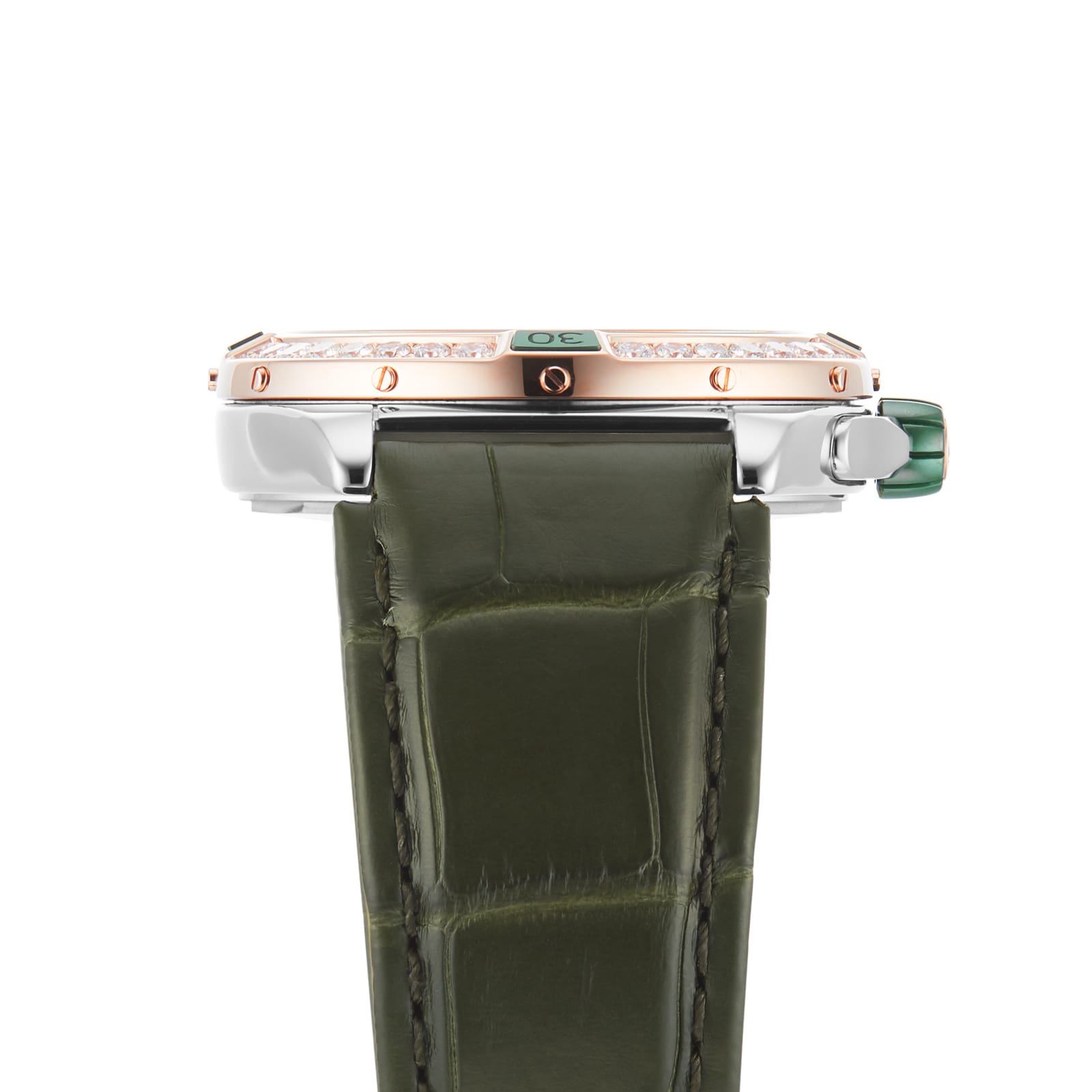 Replica Breitling Super Chronomat Automatic 38 Green Stainless Steel 18ct Rose Gold Leather Strap details U17356531L1P1 4 Replica Breitling Super Chronomat Automatic 38 Green Stainless Steel 18ct Rose Gold Leather Strap details U17356531L1P1