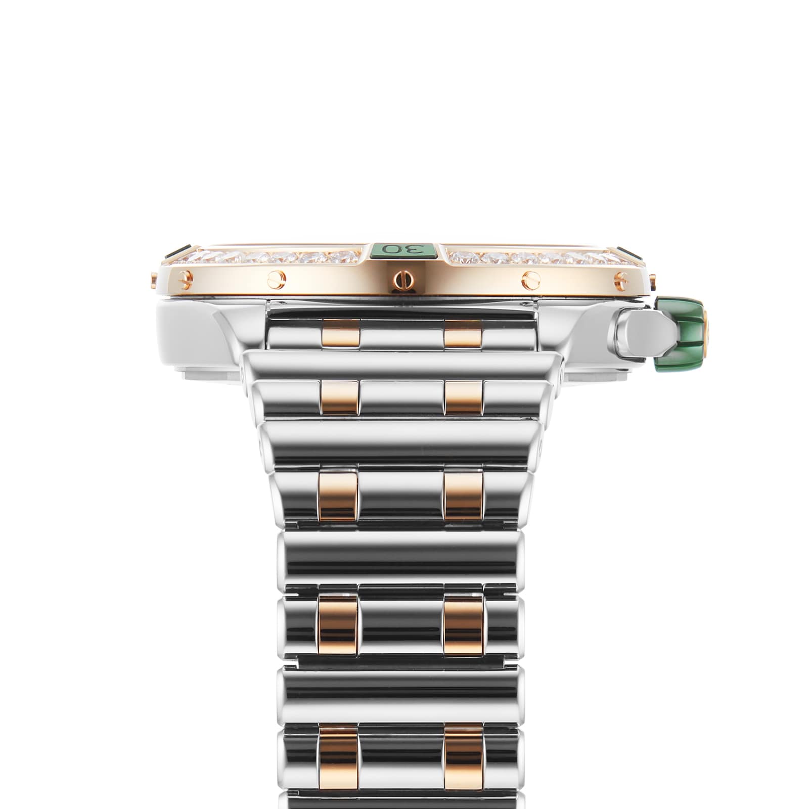 Replica Breitling Super Chronomat Automatic 38 Green Stainless Steel 18ct Rose Gold details U17356531L1U1 4 Replica Breitling Super Chronomat Automatic 38 Green Stainless Steel 18ct Rose Gold details U17356531L1U1