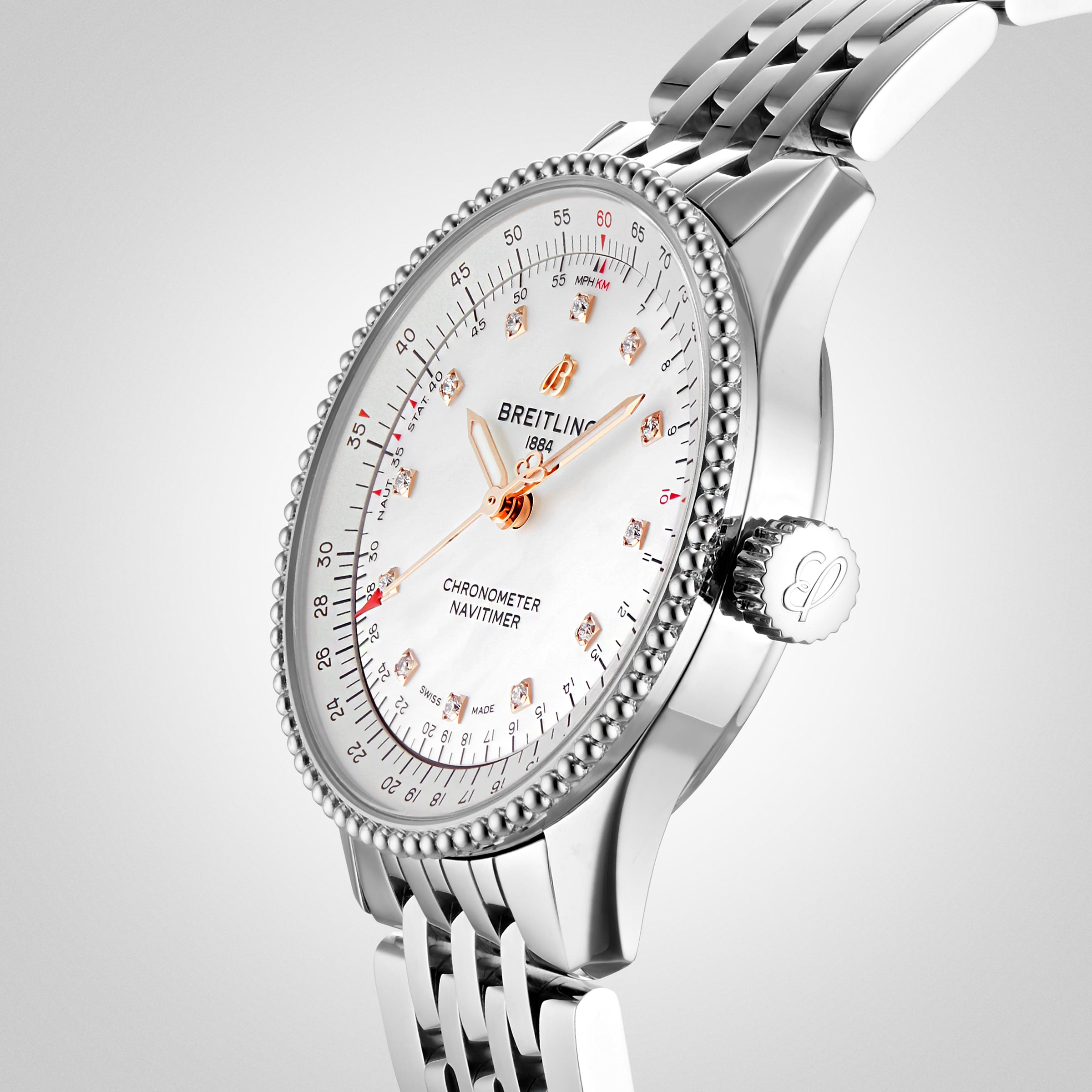 Replica Breitling Navitimer Automatic 35 Stainless Steel details A17395211A1A1