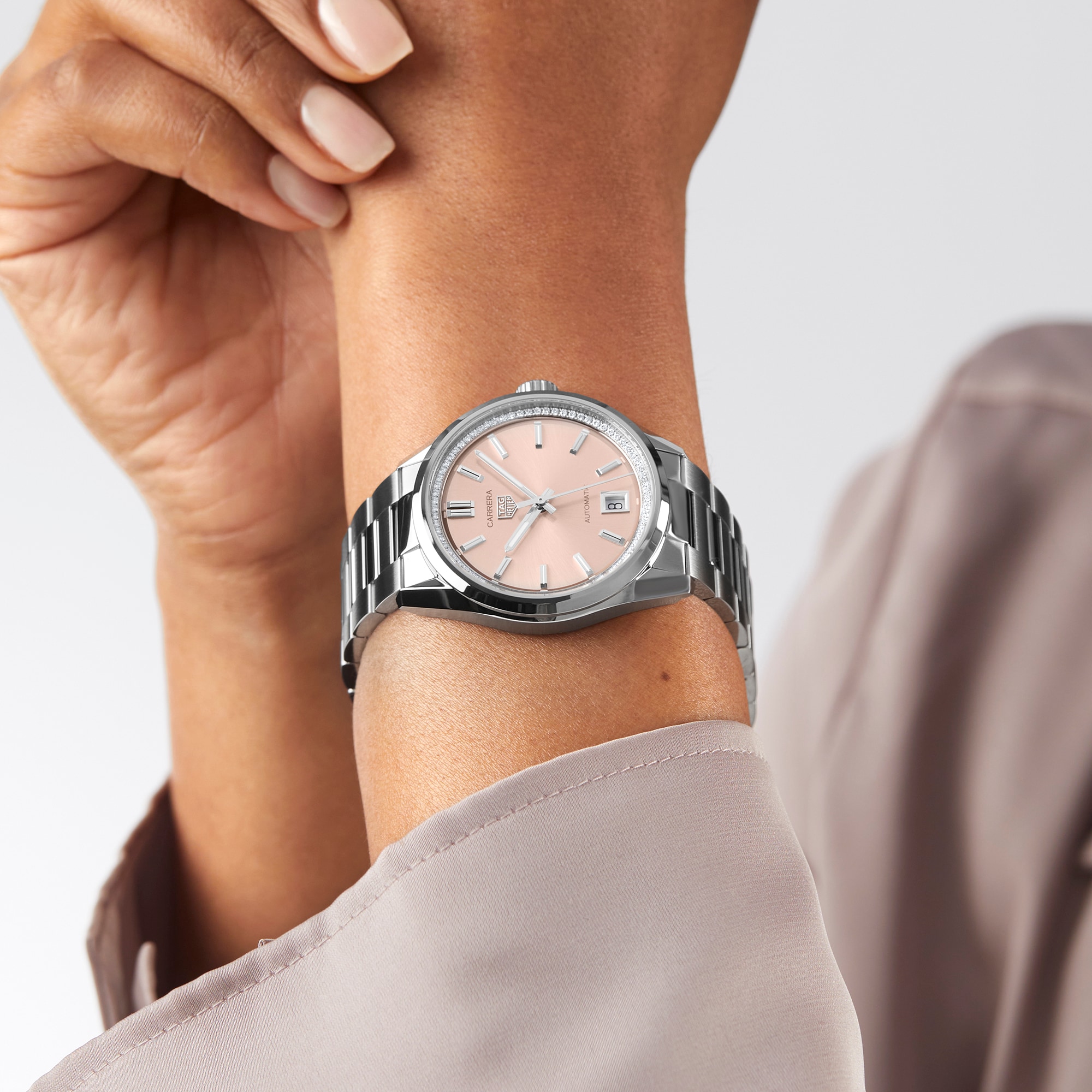 Replica TAG Heuer Carrera 36mm Ladies details Diamonds Pink WBN231A.BA0001 4 Replica TAG Heuer Carrera 36mm Ladies details Diamonds Pink WBN231A.BA0001