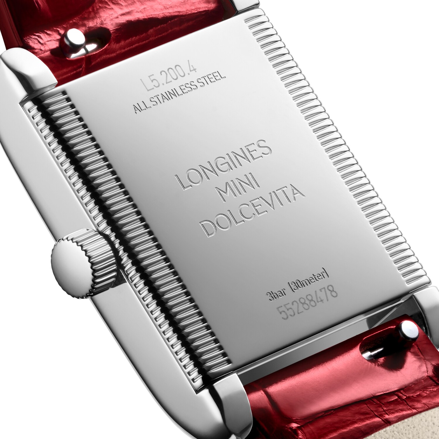 Replica Longines Mini Dolce Vita 21.5mm X 29mm Ladies details Silver Red Alligator L52004715 4 Replica Longines Mini Dolce Vita 21.5mm X 29mm Ladies details Silver Red Alligator L52004715