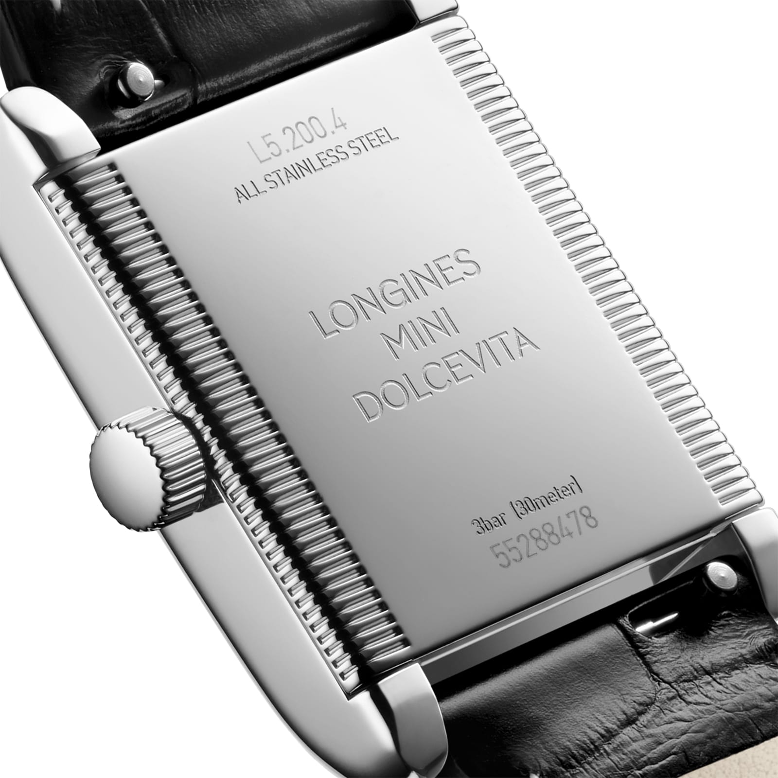 Replica Longines Mini Dolce Vita 21.5mm X 29mm Ladies details Silver Black Alligator L52004712 4 Replica Longines Mini Dolce Vita 21.5mm X 29mm Ladies details Silver Black Alligator L52004712