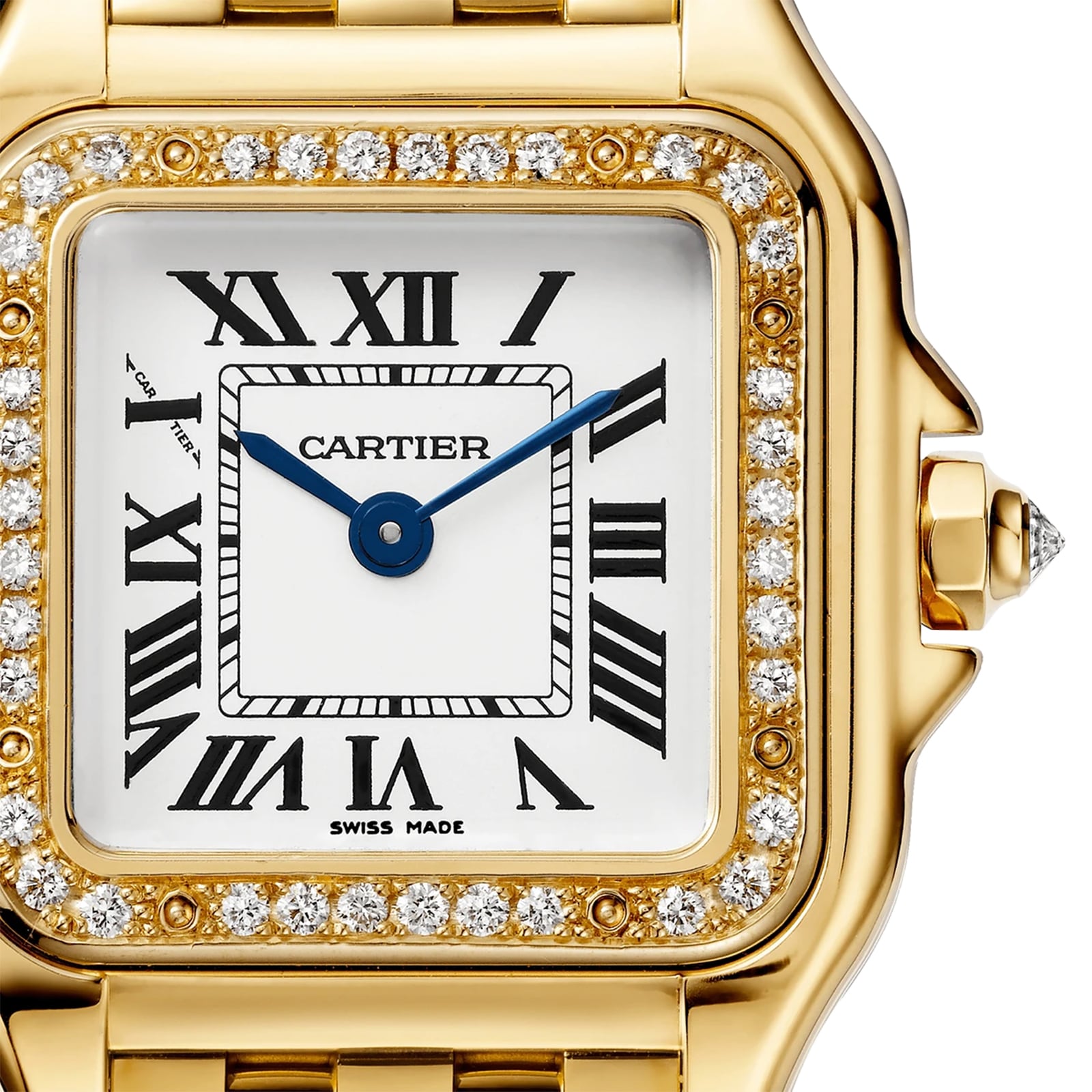 Replica Cartier Panthere De Cartier details Small Model Quartz Movement Yellow Gold Diamonds WJPN0048