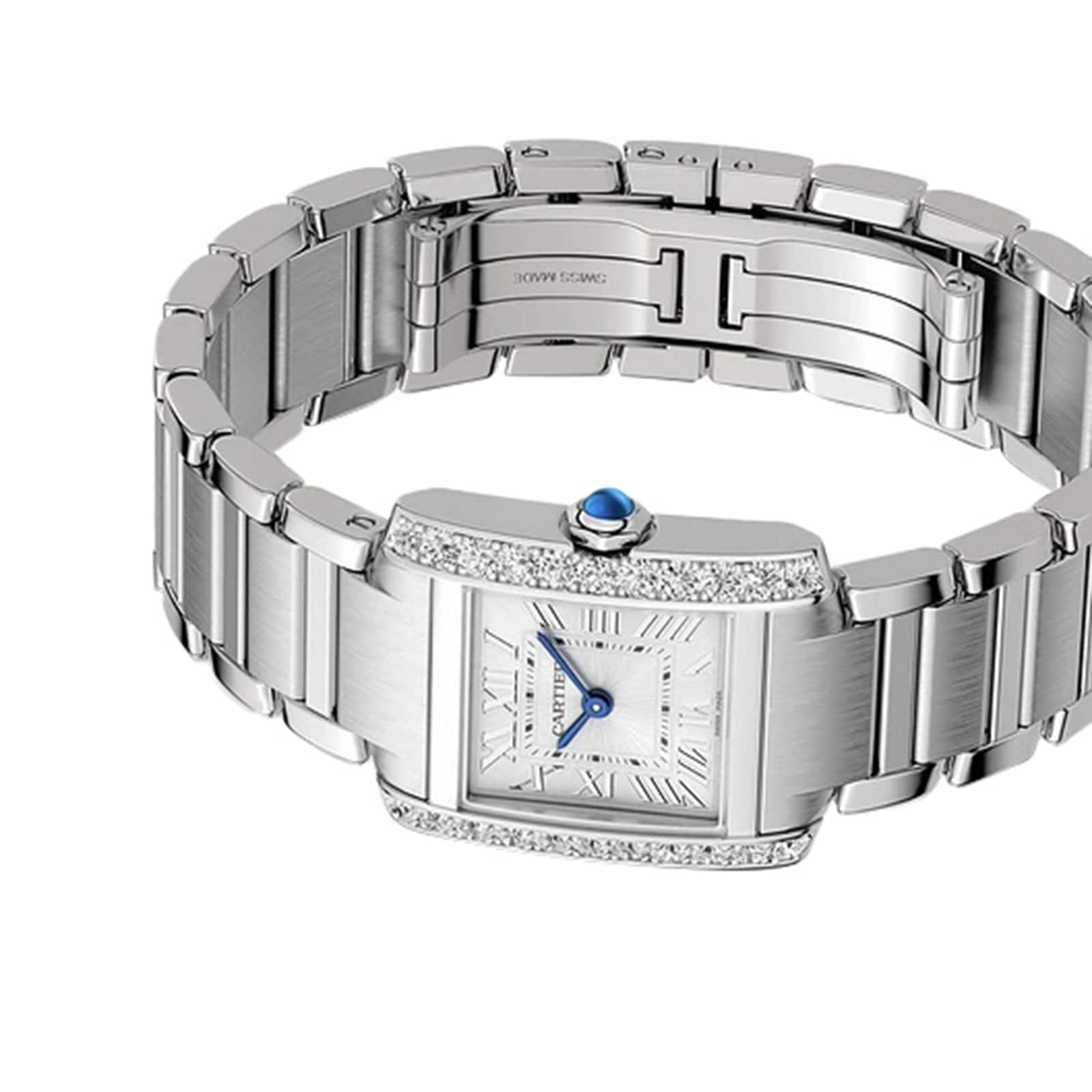 Replica Cartier Tank Francaise details small model quartz movement. W4TA0020