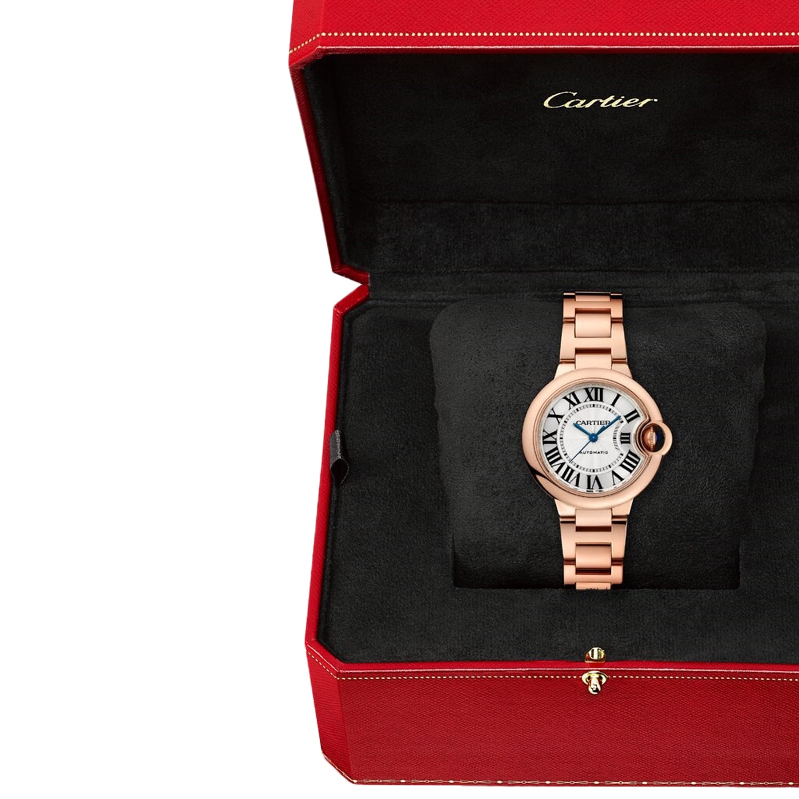 Replica Cartier Ballon Bleu De Cartier details 33mm Mechanical Movement With Automatic Winding Rose Gold WGBB0042 4 Replica Cartier Ballon Bleu De Cartier details 33mm Mechanical Movement With Automatic Winding Rose Gold WGBB0042