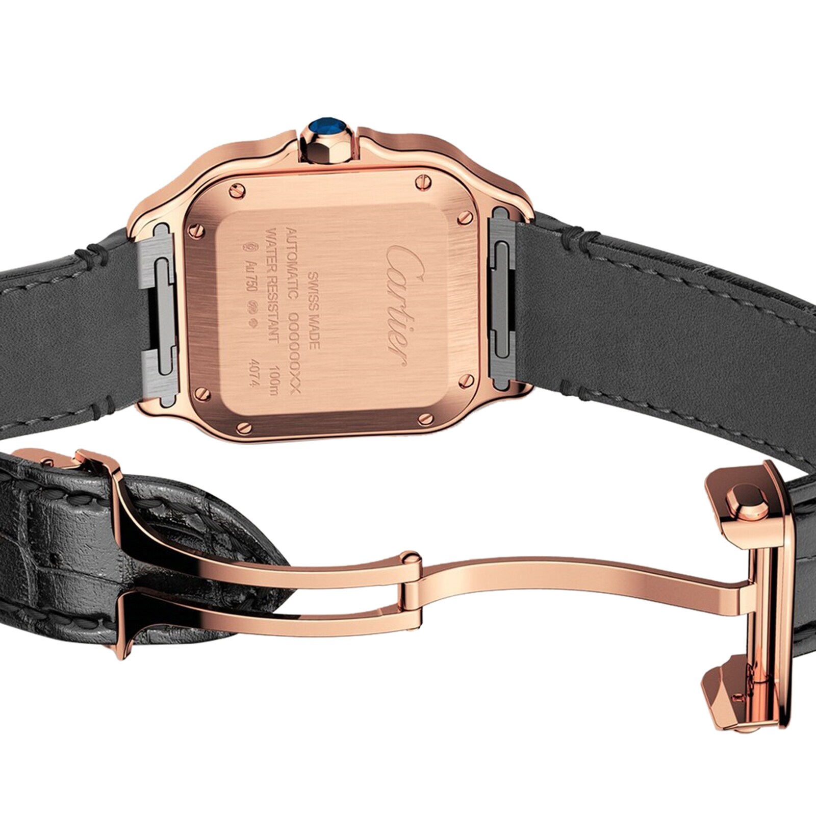 Replica Cartier Santos De Cartier details Medium Model Automatic Movement Rose Gold Diamonds WJSA0012 4 Replica Cartier Santos De Cartier details Medium Model Automatic Movement Rose Gold Diamonds WJSA0012