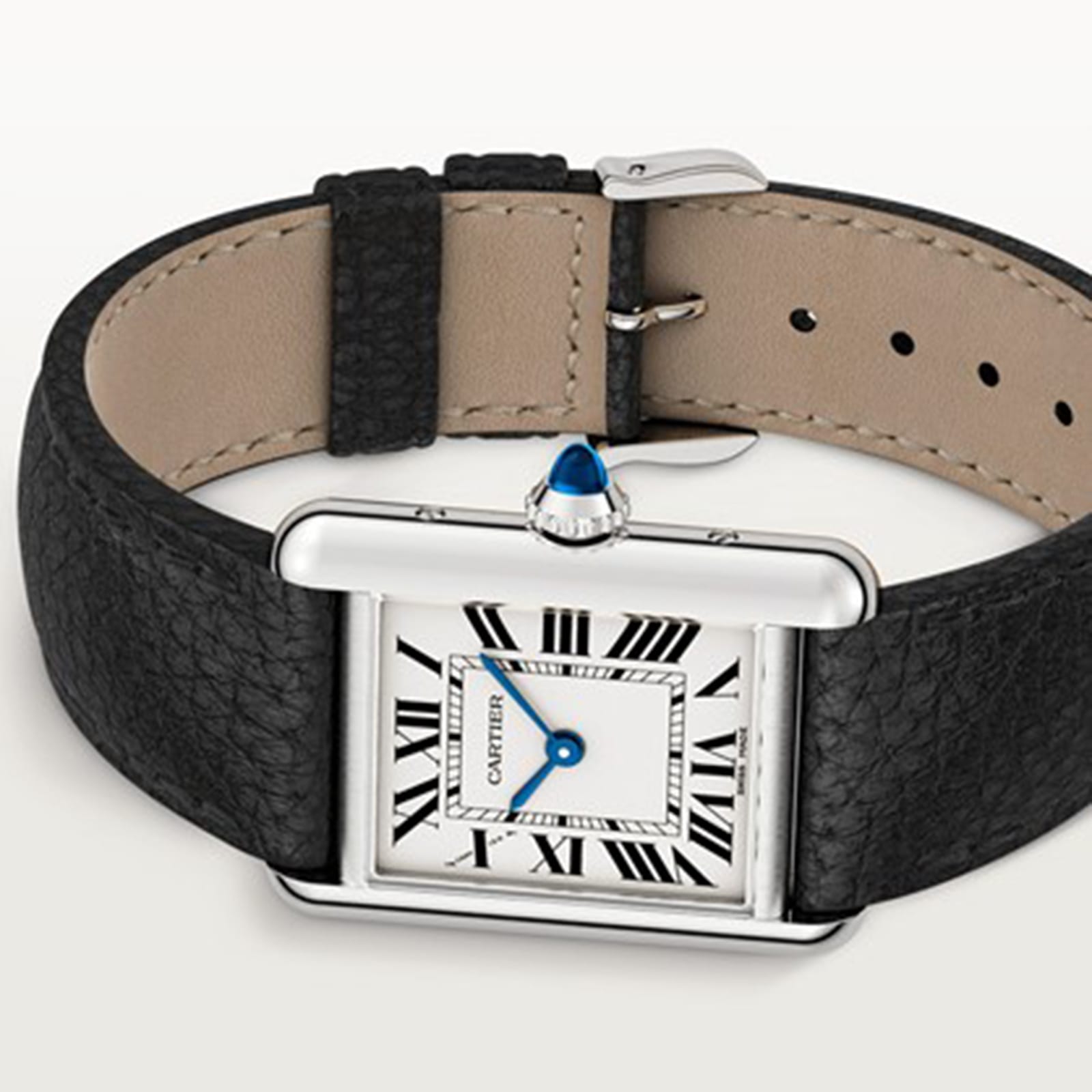 Replica Cartier Tank Must Small Model Quartz Movement Steel Leather WSTA0042