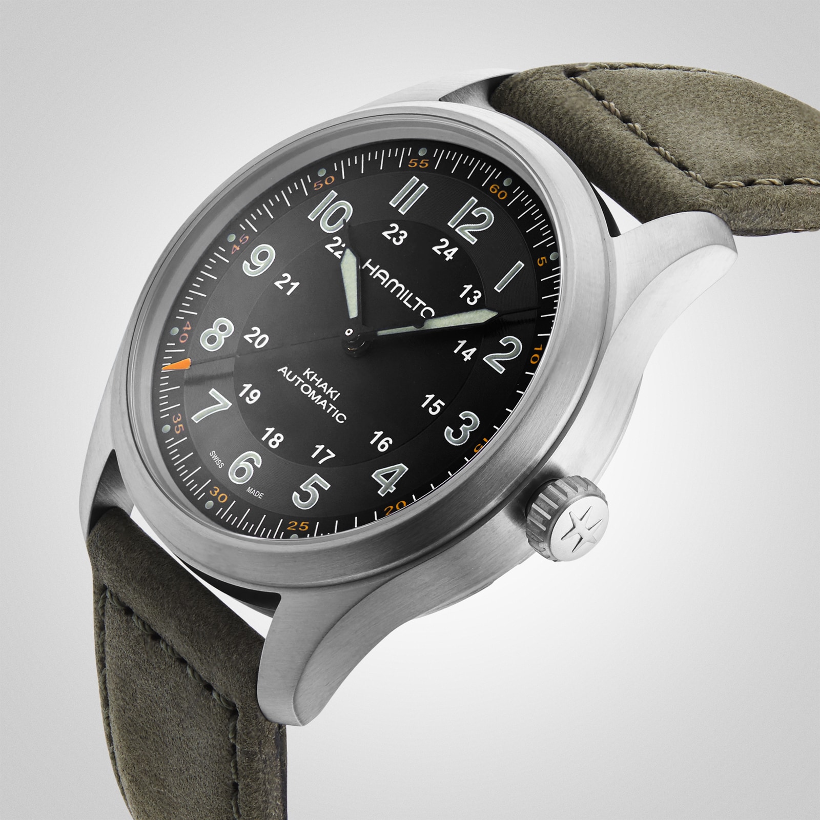 Replica Hamilton Khaki Field Titanium Auto 38mm Mens details Black H70205830