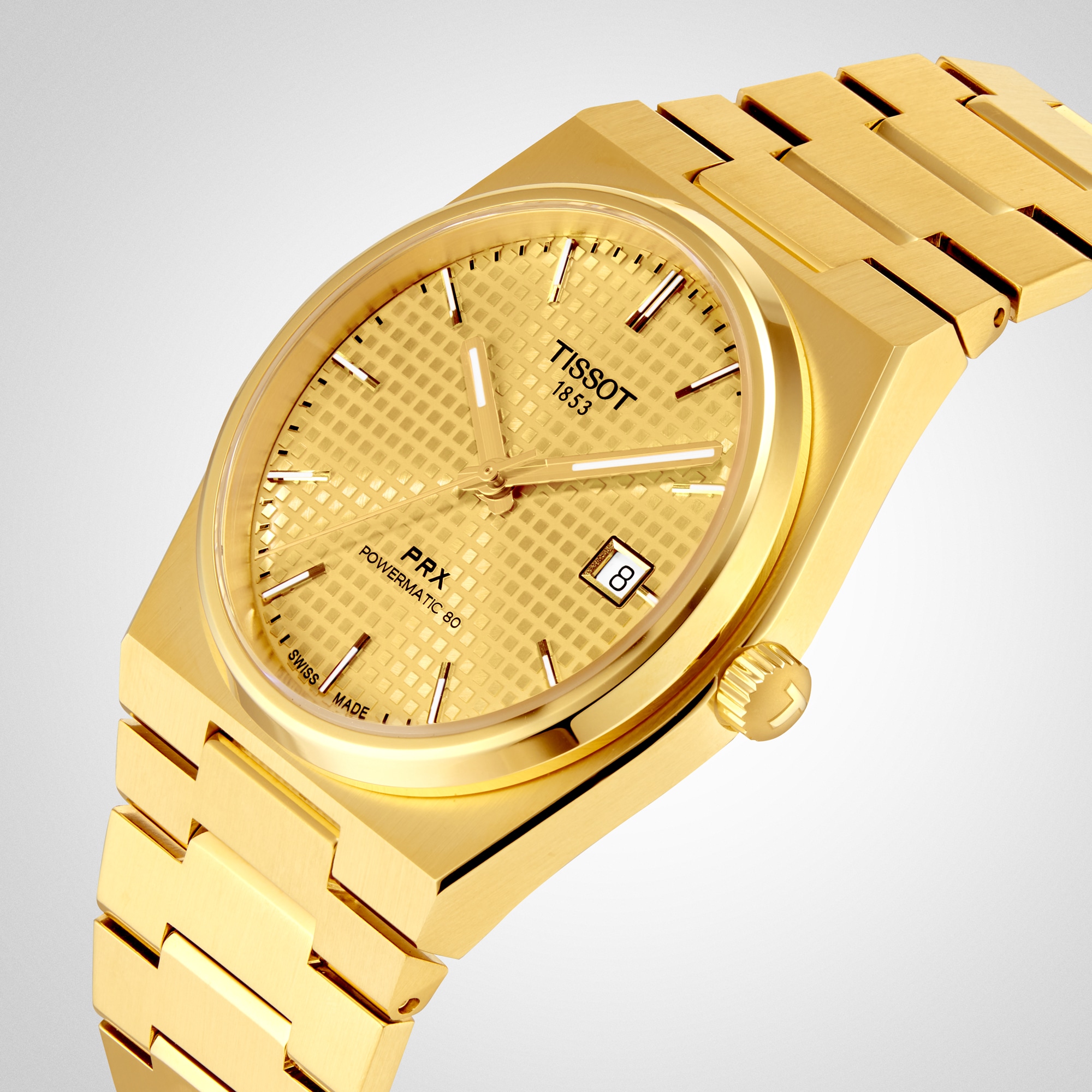Replica Tissot PRX Powermatic 80 40mm Mens details Gold T1374073302100 4 Replica Tissot PRX Powermatic 80 40mm Mens details Gold T1374073302100