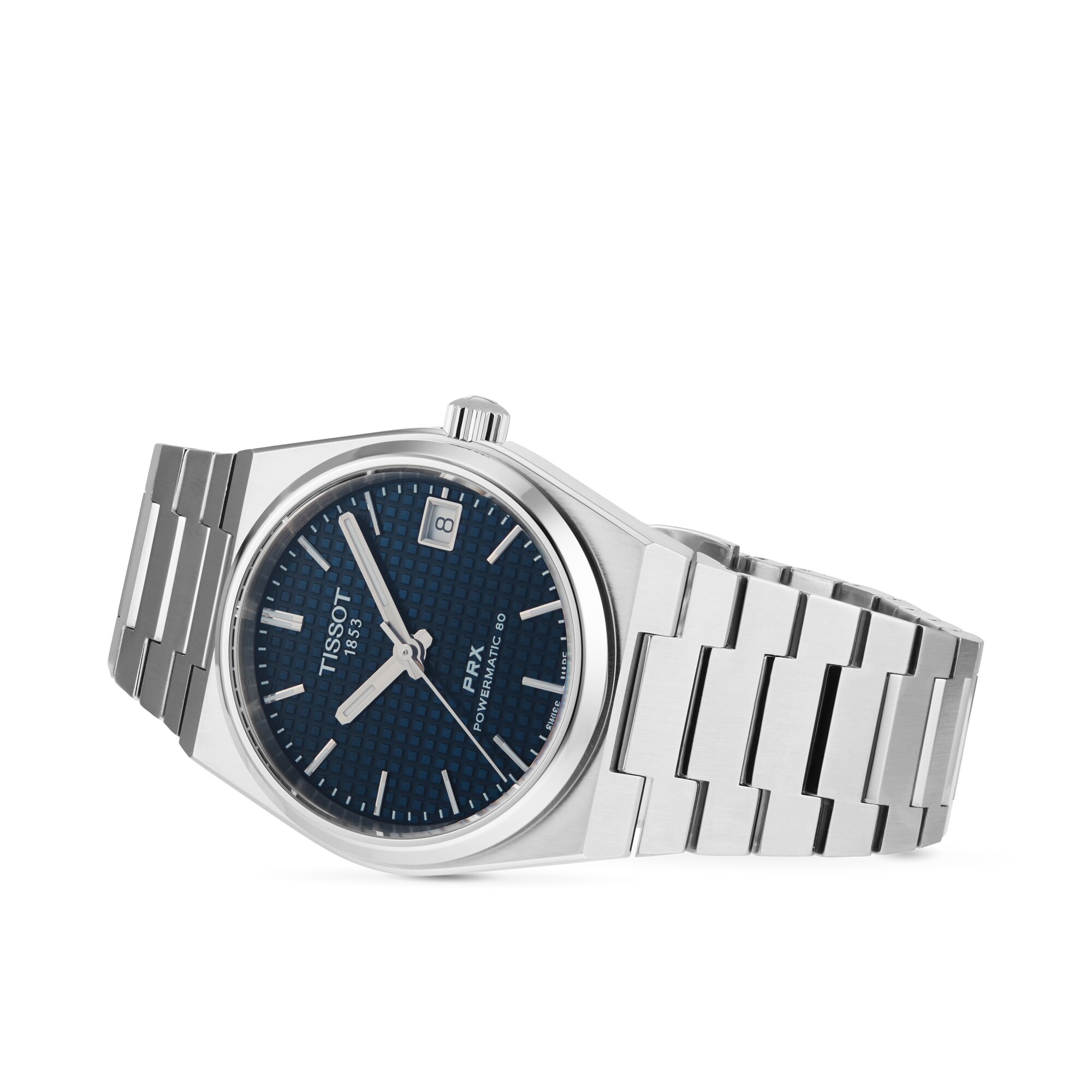 Replica Tissot PRX Powermatic 80 35mm Unisex details Blue T1372071104100 4 Replica Tissot PRX Powermatic 80 35mm Unisex details Blue T1372071104100
